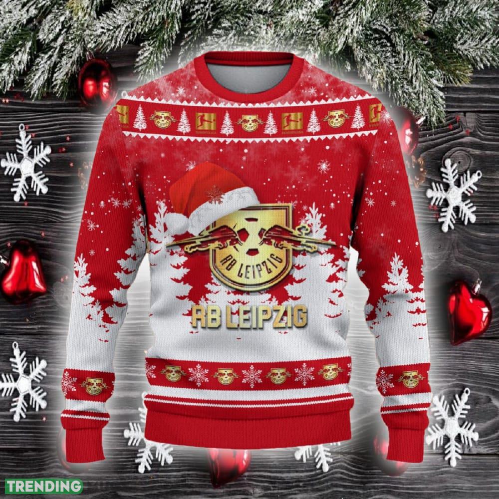 RB Leipzig Ugly Christmas Sweater Santa Hat Logo Trending Christmas Gift For Fans - RB Leipzig Ugly Christmas Sweater_2 RB Leipzig Ugly Christmas Sweater Santa Hat Logo Trending Christmas Gift For Fans - RB Leipzig Ugly Christmas Sweater_2