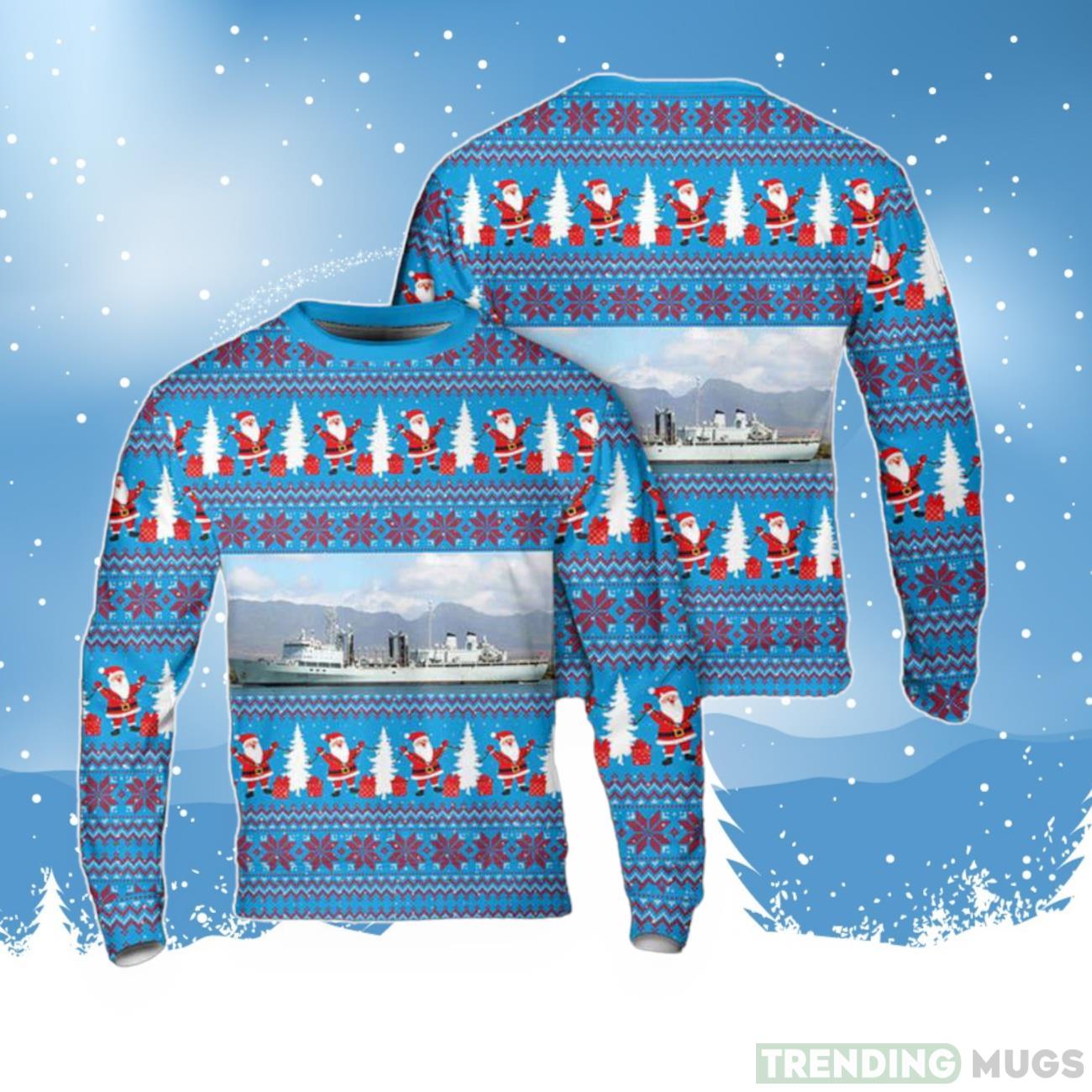 RCN HMCS Protecteur AOR 509 Christmas Sweater – Perfect Gift For Navy Fans! Product Photo 1 RCN HMCS Protecteur AOR 509 Christmas Sweater – Perfect Gift For Navy Fans! Product Photo 1