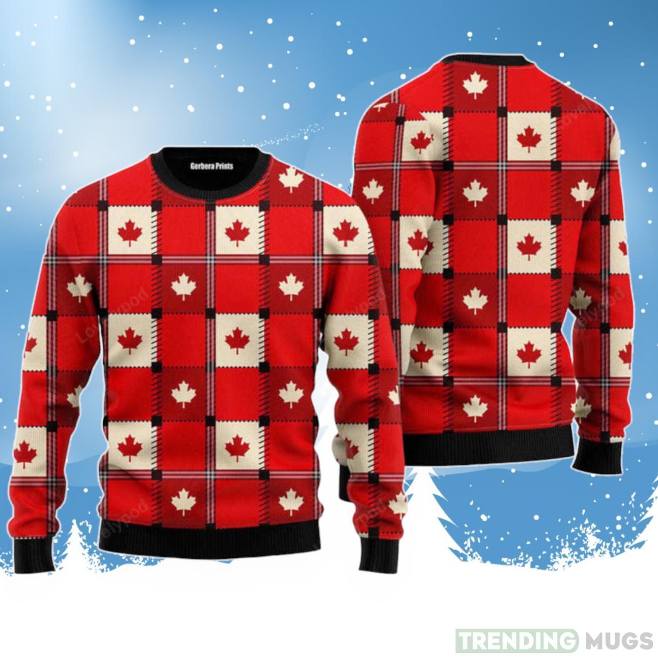 Red Maple Leaf Canada Day Ugly Christmas Sweater – Gift For Christmas Product Photo 1 Red Maple Leaf Canada Day Ugly Christmas Sweater – Gift For Christmas Product Photo 1