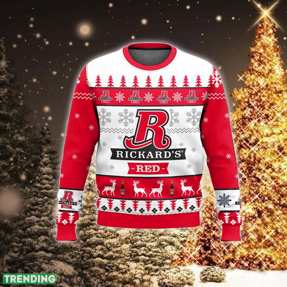 Rickards Red Beer Logo New Christmas Knitted 3D Sweater For Fans 3D Sweater Rickards Red Beer Logo New Christmas Knitted 3D Sweater For Fans 3D Sweater