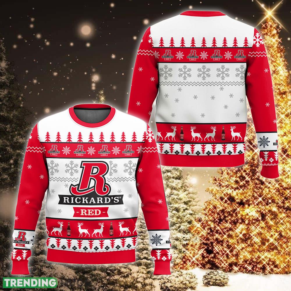 Rickards Red Beer Logo New Christmas Knitted 3D Sweater For Fans - Rickards Red Beer New Style 2023 Ugly Christmas Sweater For Men And Women Photo 1 Rickards Red Beer Logo New Christmas Knitted 3D Sweater For Fans - Rickards Red Beer New Style 2023 Ugly Christmas Sweater For Men And Women Photo 1