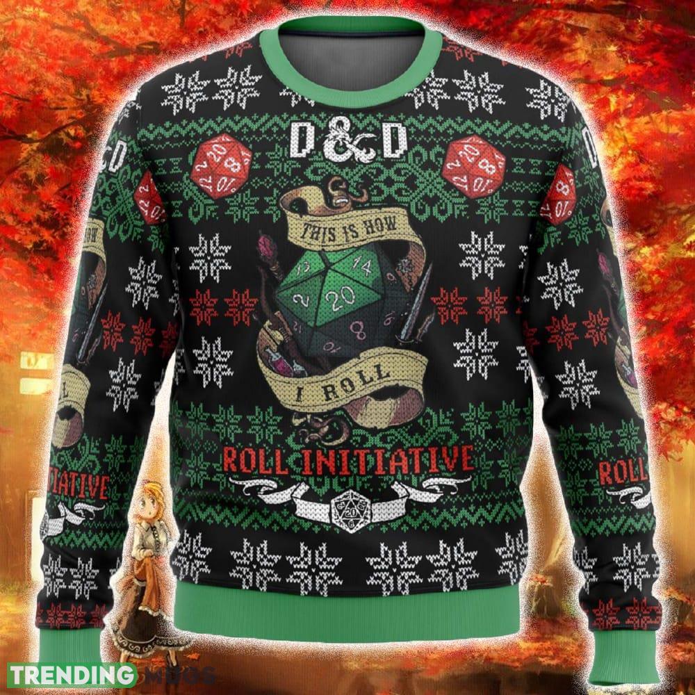 Roll Initiative Dungeons & Dragons Ugly Christmas Sweater Funny Gift For Men And Women Fans - Roll Initiative Dungeons & Dragons Ugly Christmas Sweater Funny Gift For Men And Women Fans Roll Initiative Dungeons & Dragons Ugly Christmas Sweater Funny Gift For Men And Women Fans - Roll Initiative Dungeons & Dragons Ugly Christmas Sweater Funny Gift For Men And Women Fans