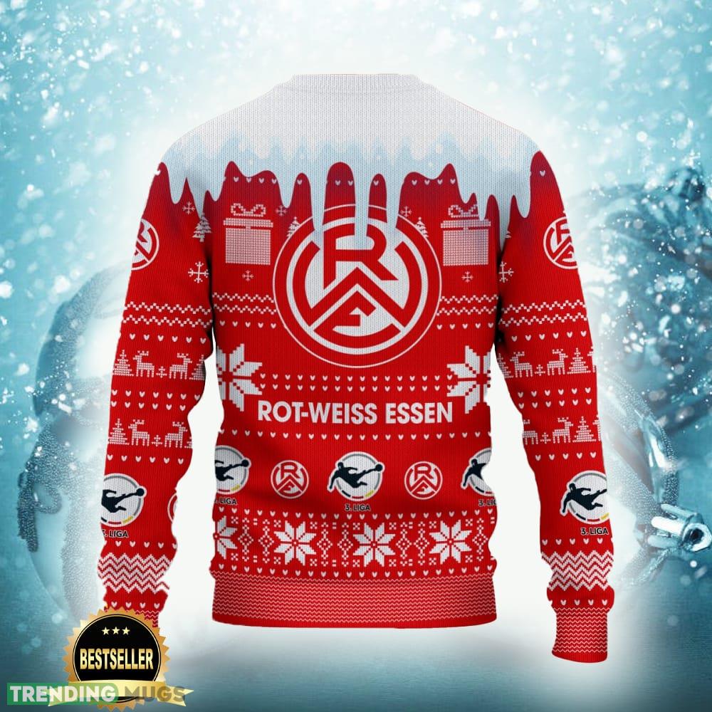 Rot Weiss Essen eV Logo Ugly Christmas Sweater New Gift For Men And Women Custom Name 3D Sweater Rot Weiss Essen eV Logo Ugly Christmas Sweater New Gift For Men And Women Custom Name 3D Sweater