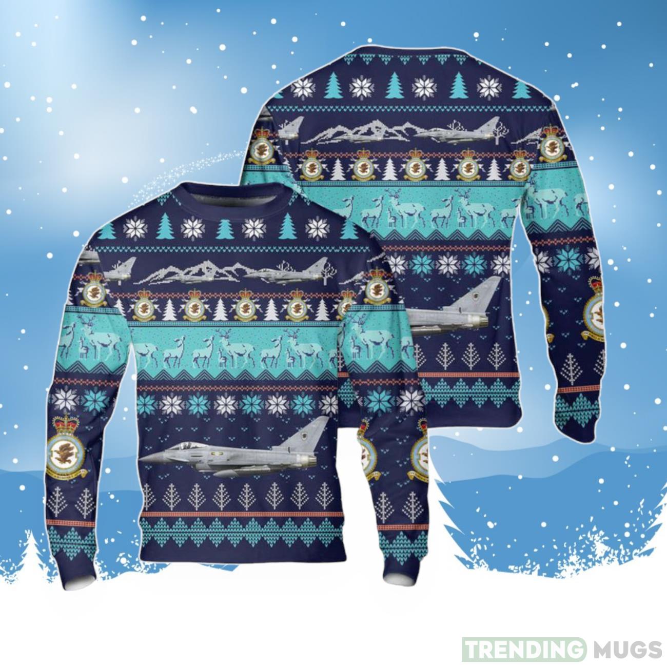 Royal Air Force No. 11 Squadron RAF Eurofighter Typhoon FGR.4 Christmas Sweater Product Photo 1 Royal Air Force No. 11 Squadron RAF Eurofighter Typhoon FGR.4 Christmas Sweater Product Photo 1