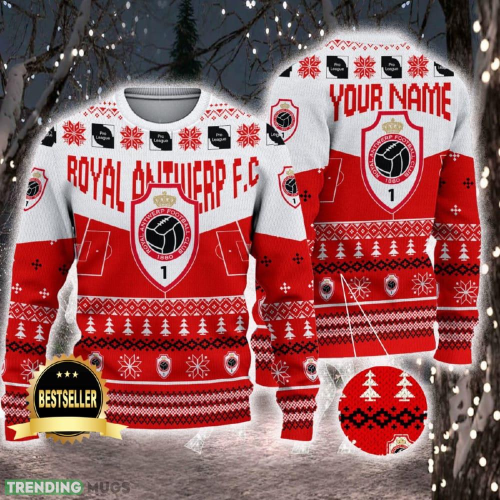 Royal Antwerp FC Ugly Christmas Sweater Logo Custom Name Gift Fans - Royal Antwerp FC Ugly Christmas Sweater Logo Custom Name Gift Fans Royal Antwerp FC Ugly Christmas Sweater Logo Custom Name Gift Fans - Royal Antwerp FC Ugly Christmas Sweater Logo Custom Name Gift Fans