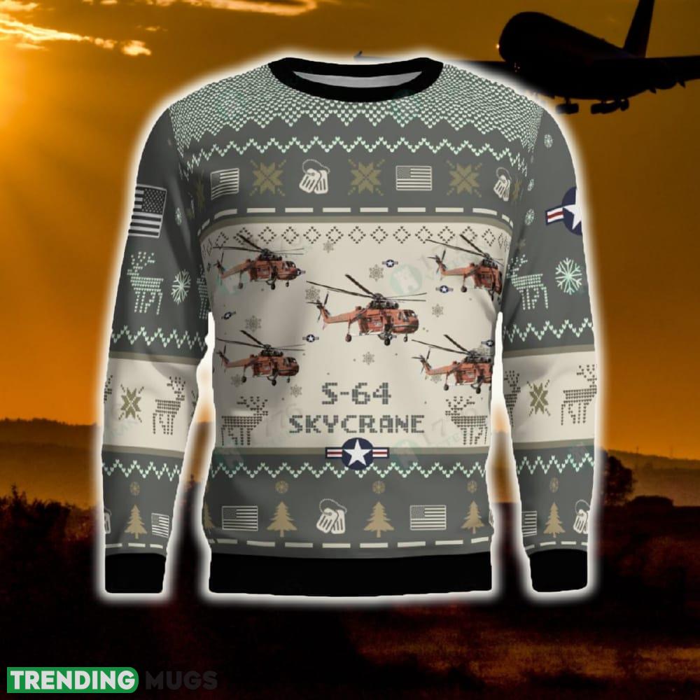 S-64 Skycrane S64 Combat Aircraft Ugly Sweater Gift For Men And Women Gift Veteran Christmas - S-64 Skycrane S64 Combat Aircraft Ugly Sweater 2 S-64 Skycrane S64 Combat Aircraft Ugly Sweater Gift For Men And Women Gift Veteran Christmas - S-64 Skycrane S64 Combat Aircraft Ugly Sweater 2