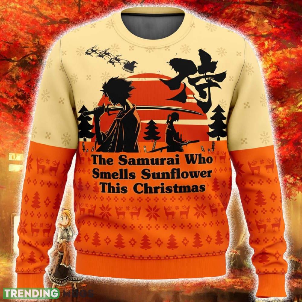 Samurai Champloo The Samurai Who Smells Sunflower This Ugly Christmas Sweater Funny Gift For Men And Women Fans - Samurai Champloo The Samurai Who Smells Sunflower This Ugly Christmas Sweater Funny Gift For Men And Women Fans Samurai Champloo The Samurai Who Smells Sunflower This Ugly Christmas Sweater Funny Gift For Men And Women Fans - Samurai Champloo The Samurai Who Smells Sunflower This Ugly Christmas Sweater Funny Gift For Men And Women Fans