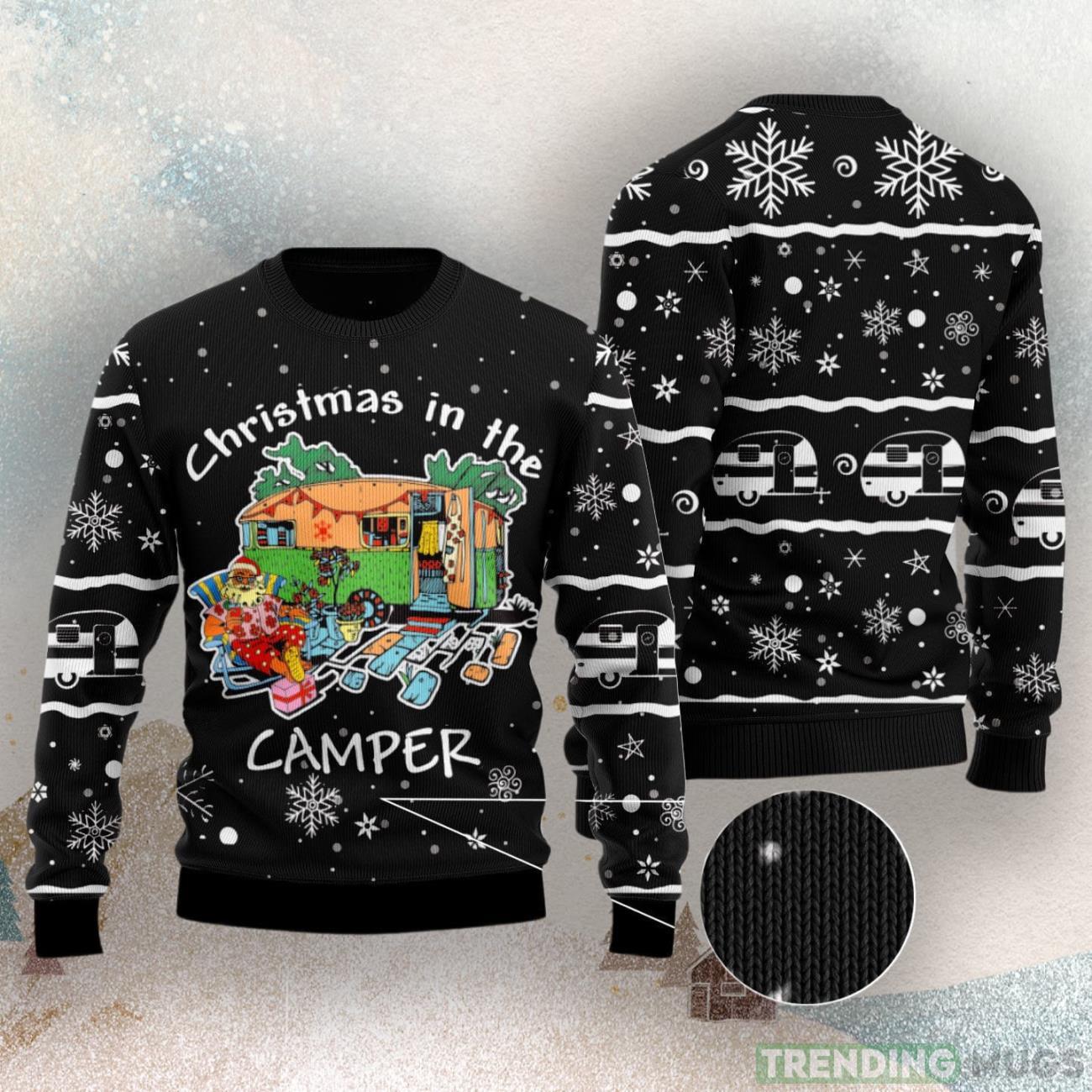 Santa Camping Ugly Christmas Sweater Product Photo 1 Santa Camping Ugly Christmas Sweater Product Photo 1