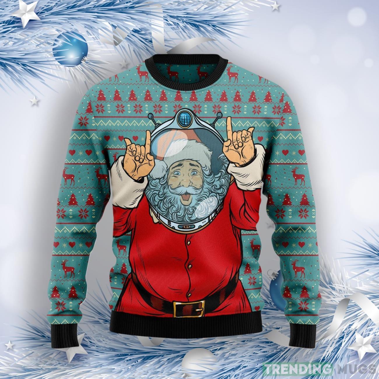 Santa Claus Astronaut Ugly Christmas Sweater Product Photo 1 Santa Claus Astronaut Ugly Christmas Sweater Product Photo 1