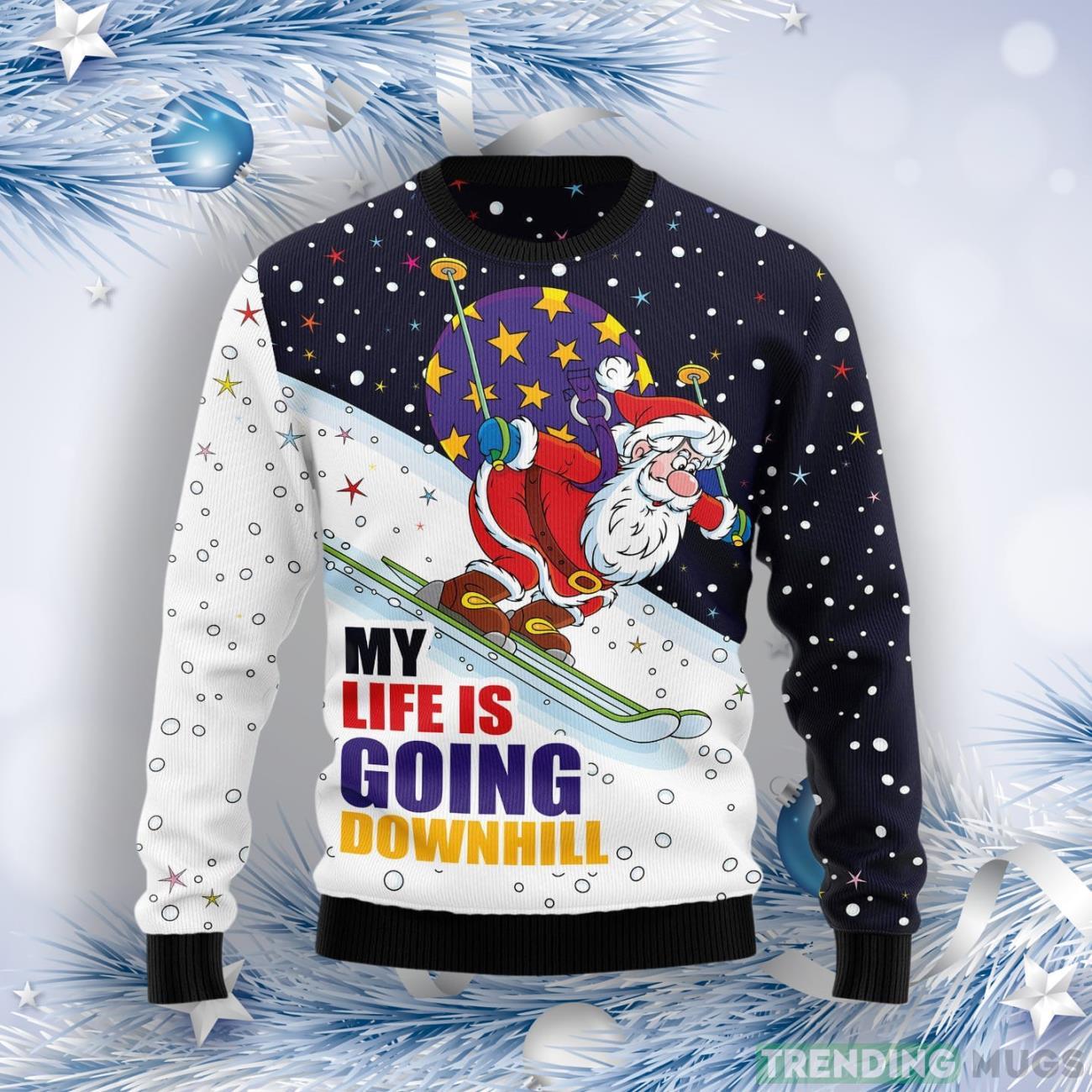 Santa Claus Ski Ugly Christmas Sweater Product Photo 1 Santa Claus Ski Ugly Christmas Sweater Product Photo 1