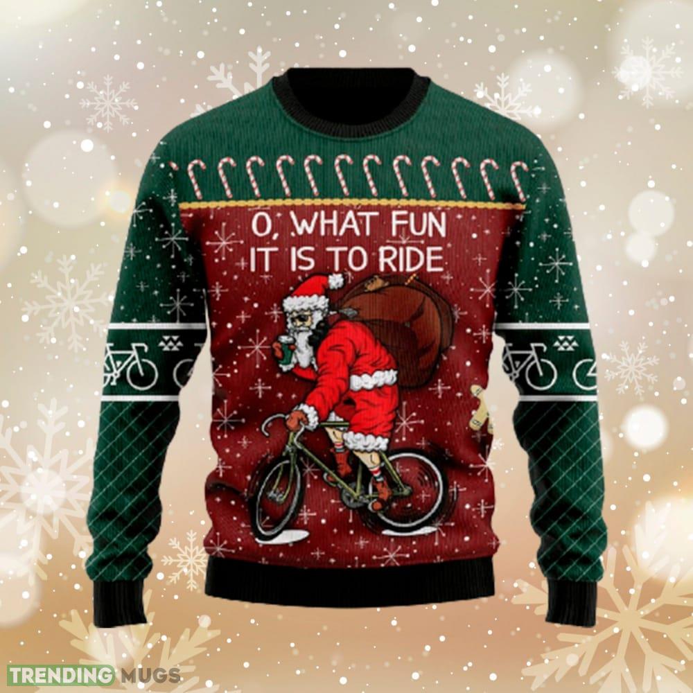 Santa Cycling Funny Christmas All-Over Print What Fun It Is To Ride Christmas All-Over Print - Santa Cycling Funny Christmas All-Over Print What Fun It Is To Ride Christmas All-Over Print