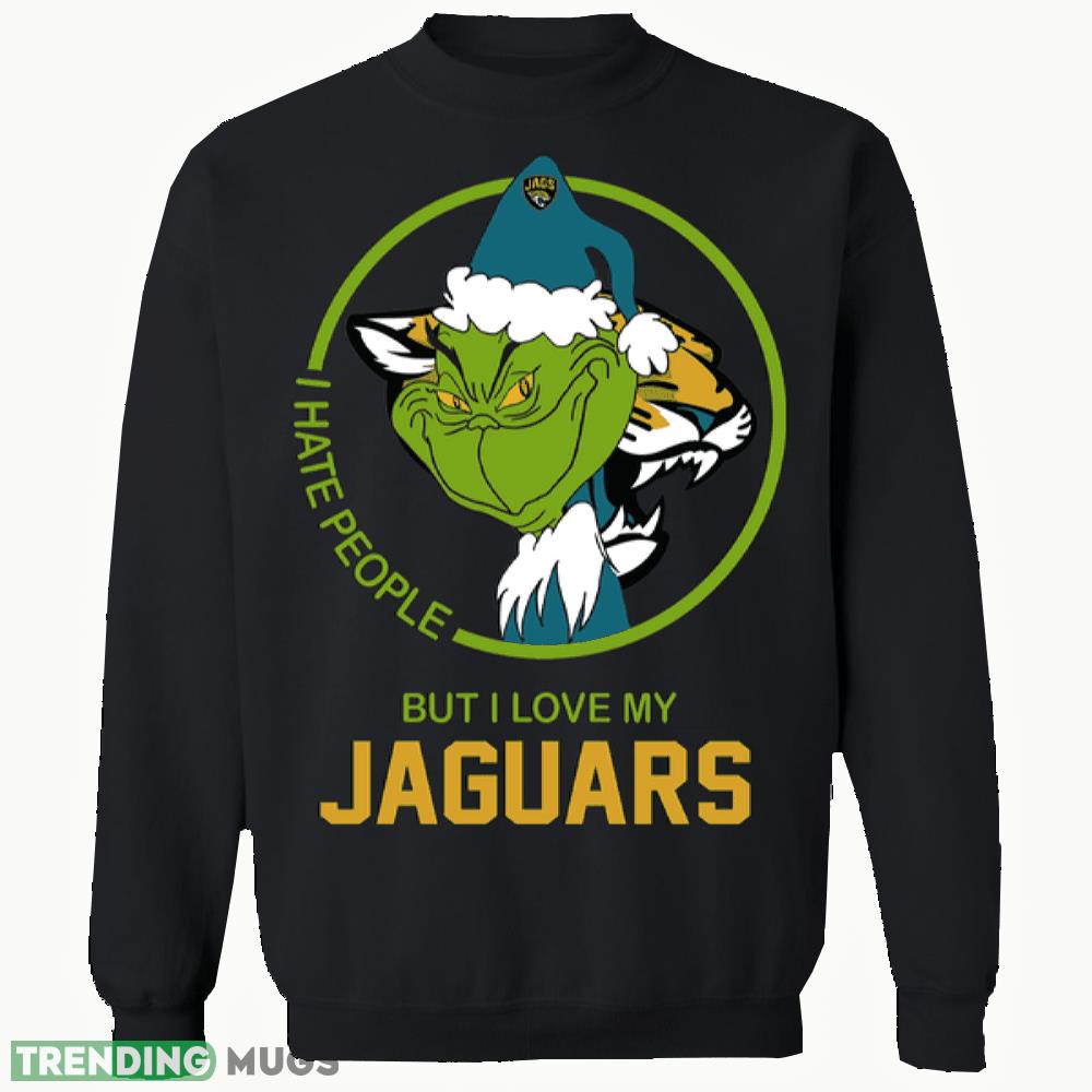 santa grinch i hate people but i love my jaguars sweatshirt, t shirt gift funny christmas - santa grinch i hate people but i love my jaguars sweatshirt, t shirt gift funny christmas
