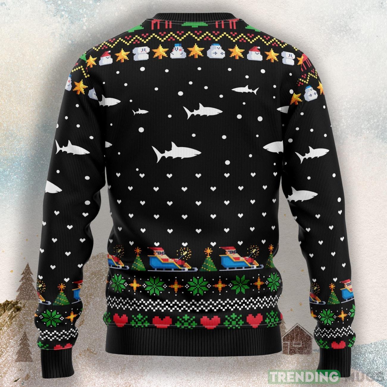 Santa Shark Ho Ho Ho Ugly Christmas Sweater For Men & Women 3D Sweater Santa Shark Ho Ho Ho Ugly Christmas Sweater For Men & Women 3D Sweater