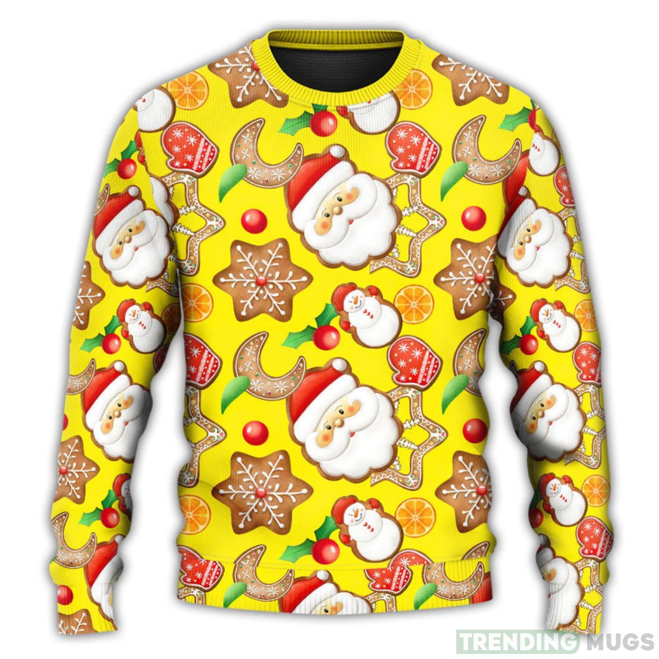 Santa Snowman Gingerbread And Sweets Ugly Christmas Sweater 3D Sweater Santa Snowman Gingerbread And Sweets Ugly Christmas Sweater 3D Sweater