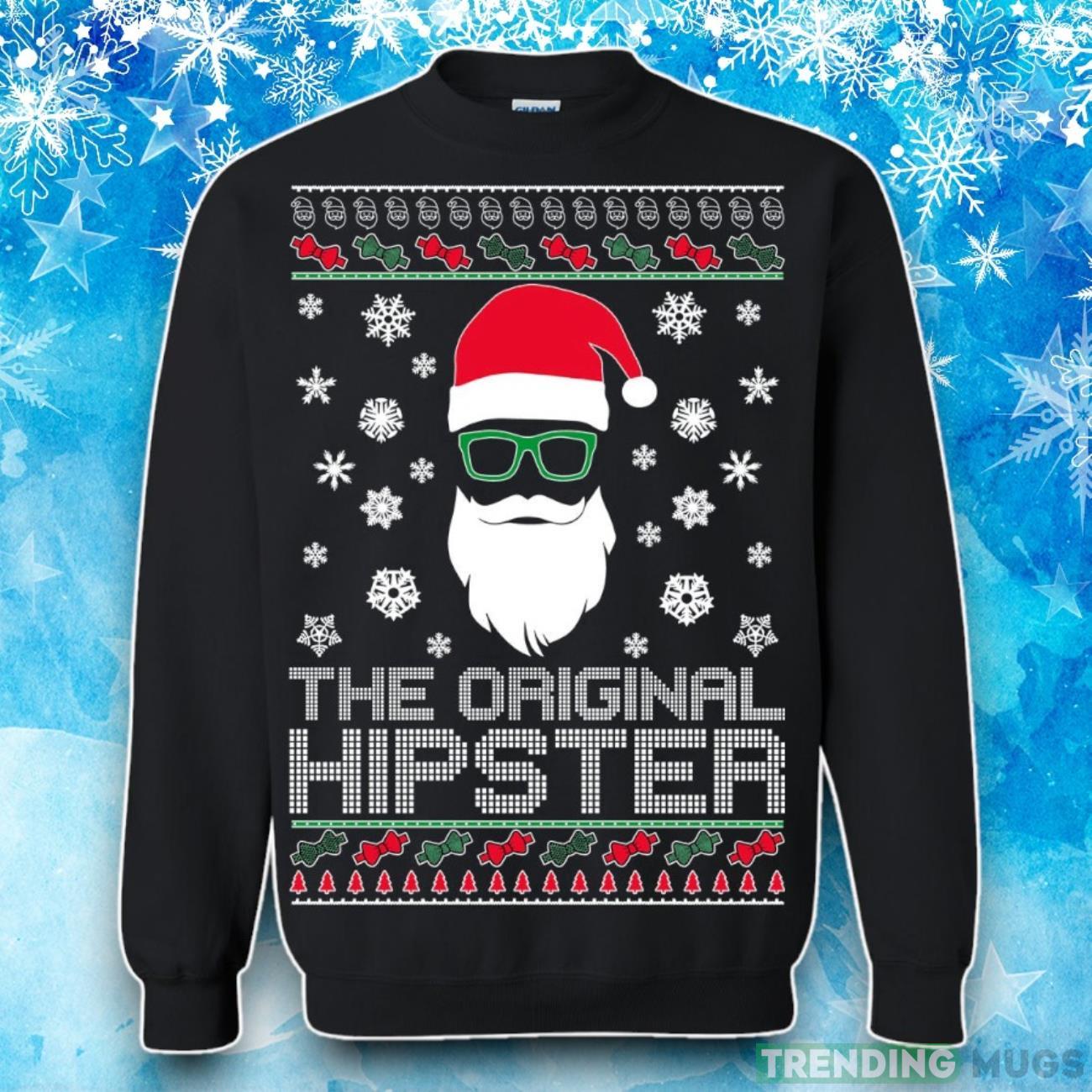 Santa The Original Hipster Christmas Ugly Sweater Product Photo 1 Santa The Original Hipster Christmas Ugly Sweater Product Photo 1