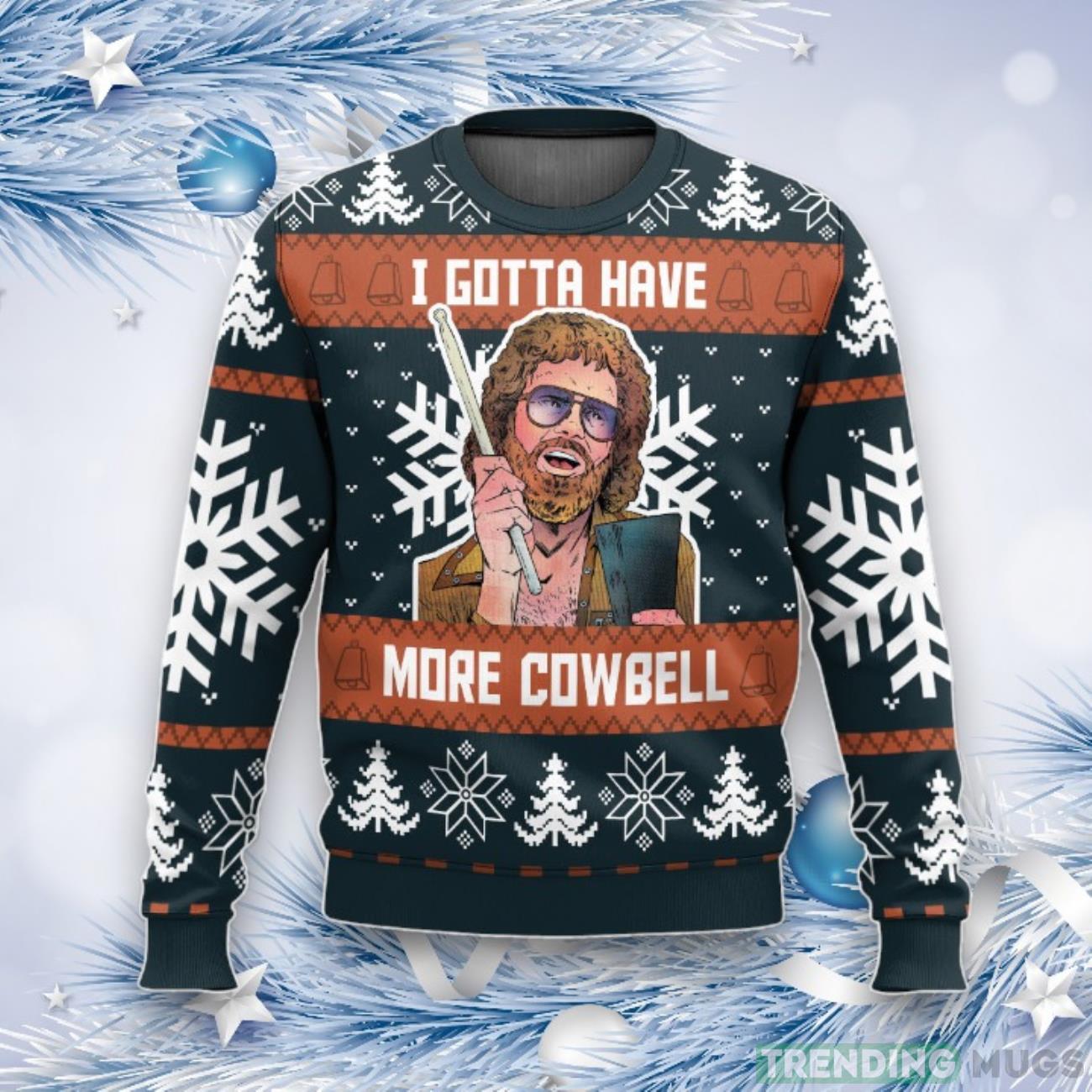 Saturday Night Live I Gotta Have More Cowbell Ugly Christmas Sweater Product Photo 1 Saturday Night Live I Gotta Have More Cowbell Ugly Christmas Sweater Product Photo 1