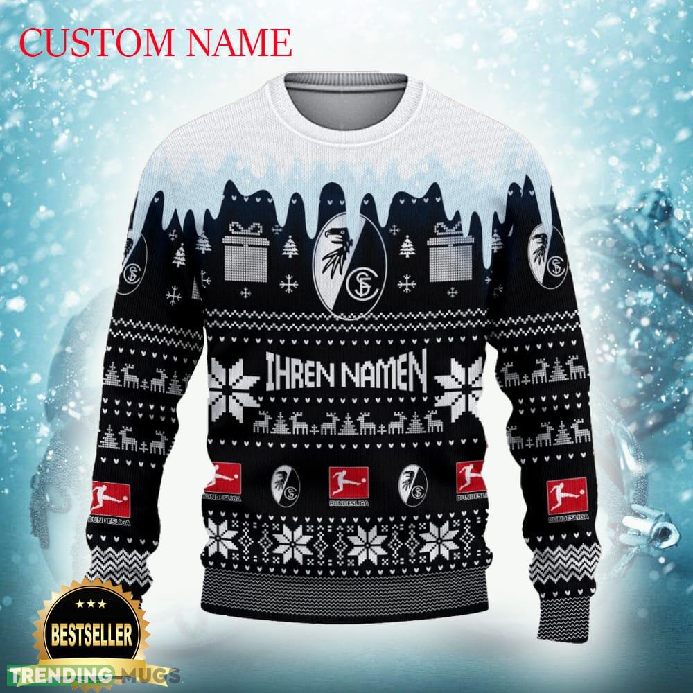 SC Freiburg Logo Ugly Christmas Sweater New Gift For Men And Women Custom Name - SC Freiburg Ugly Christmas Sweater Photo 2 SC Freiburg Logo Ugly Christmas Sweater New Gift For Men And Women Custom Name - SC Freiburg Ugly Christmas Sweater Photo 2