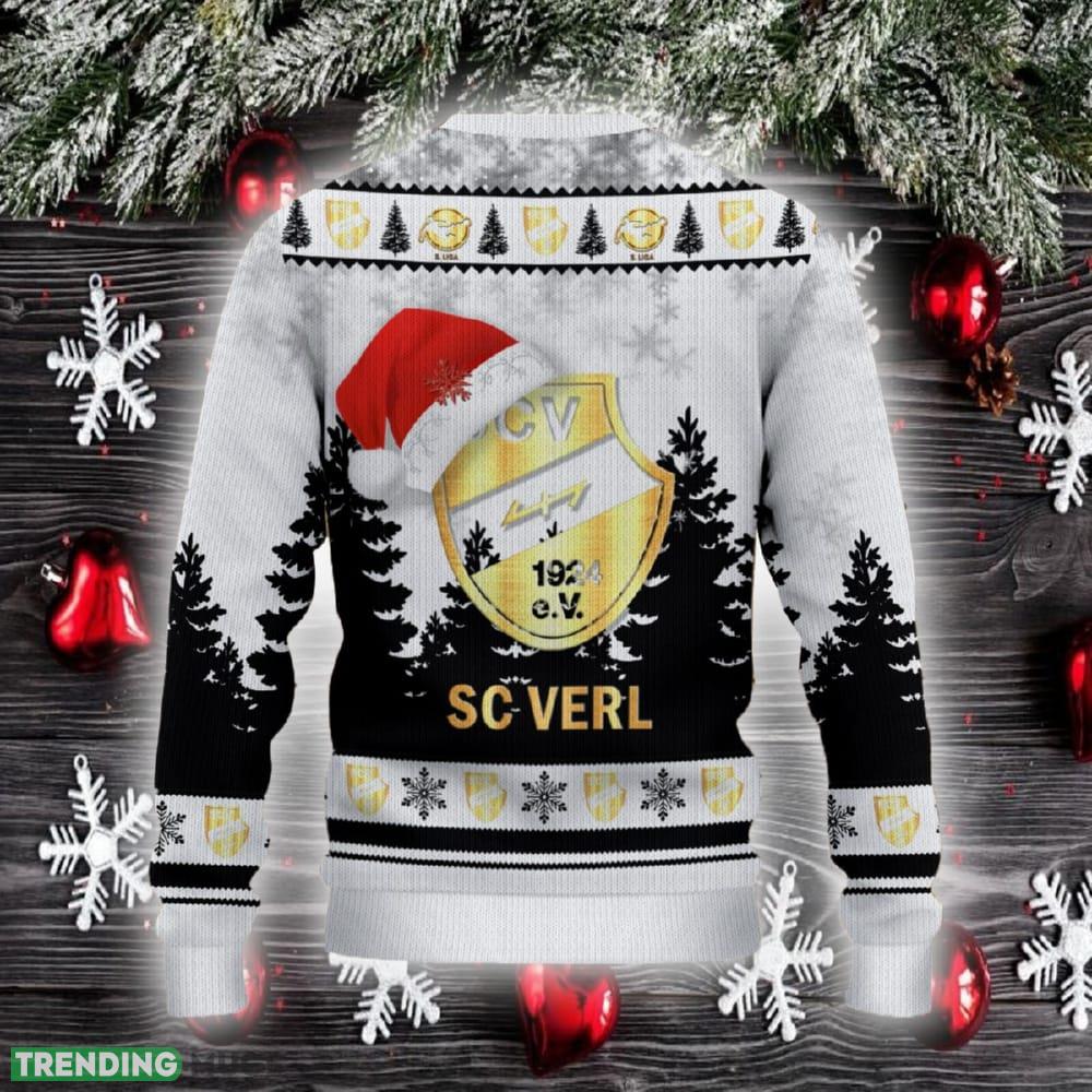 SC Verl Ugly Christmas Sweater Santa Hat Logo Trending Christmas Gift For Fans 3D Sweater SC Verl Ugly Christmas Sweater Santa Hat Logo Trending Christmas Gift For Fans 3D Sweater