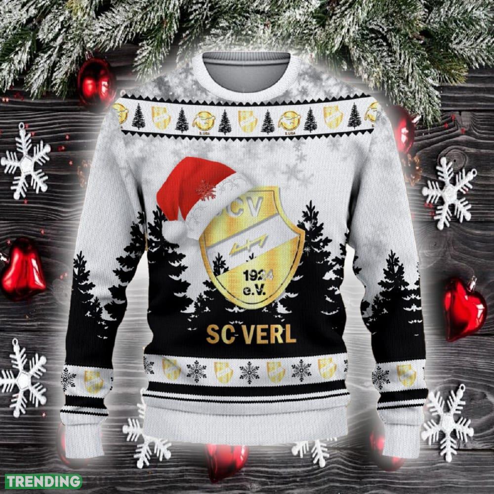 SC Verl Ugly Christmas Sweater Santa Hat Logo Trending Christmas Gift For Fans - SC Verl Ugly Christmas Sweater_2 SC Verl Ugly Christmas Sweater Santa Hat Logo Trending Christmas Gift For Fans - SC Verl Ugly Christmas Sweater_2