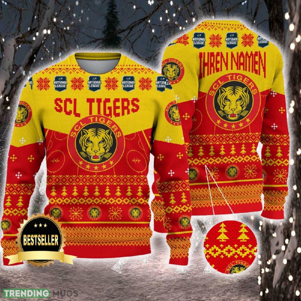 SCL Tigers Ugly Christmas Sweater Logo Custom Name Gift Fans - SCL Tigers Ugly Christmas Sweater Logo Custom Name Gift Fans SCL Tigers Ugly Christmas Sweater Logo Custom Name Gift Fans - SCL Tigers Ugly Christmas Sweater Logo Custom Name Gift Fans