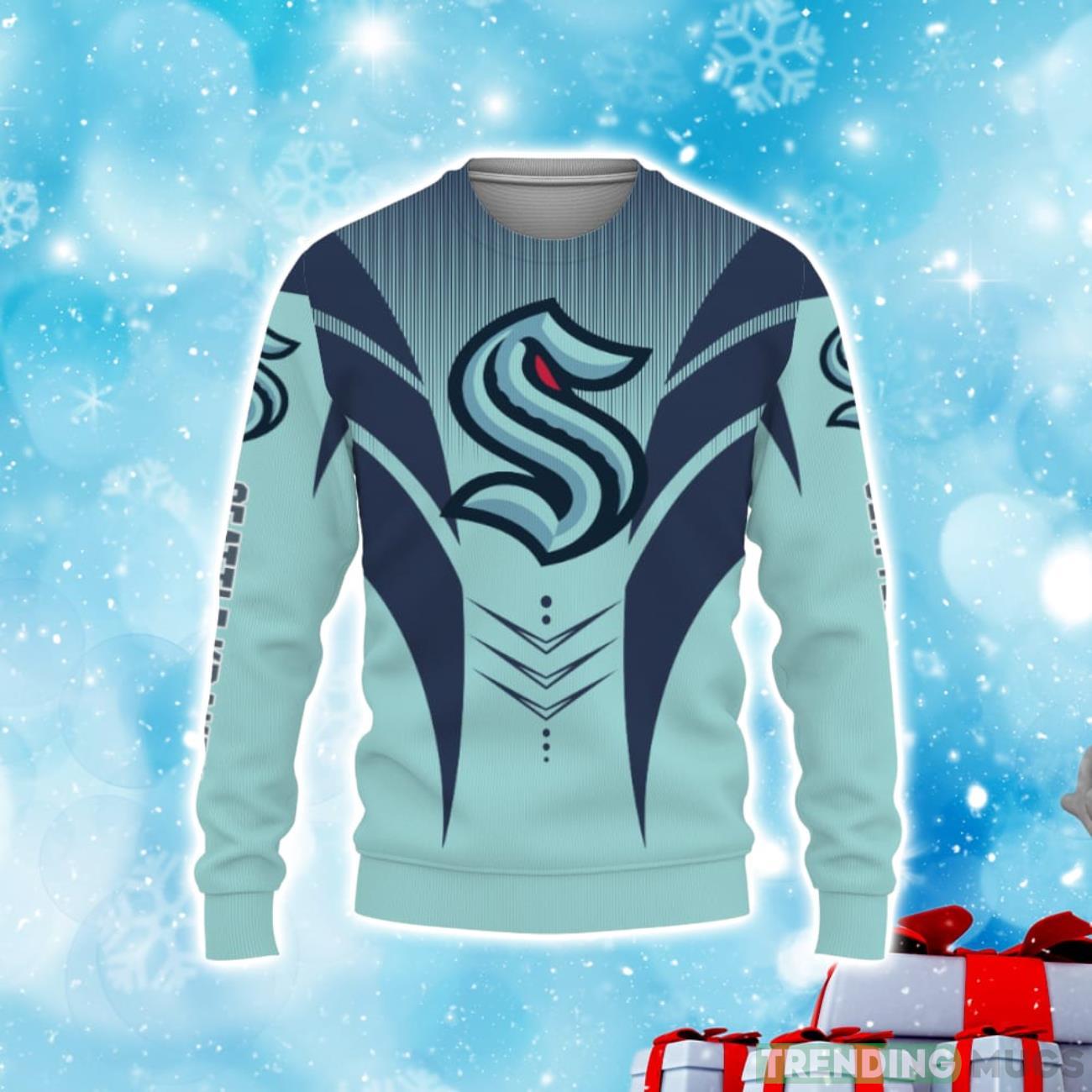 Seattle Kraken Football American Day, Sport Teams Champion 3D Shirt Christmas Sweater Product Photo 1 Seattle Kraken Football American Day, Sport Teams Champion 3D Shirt Christmas Sweater Product Photo 1