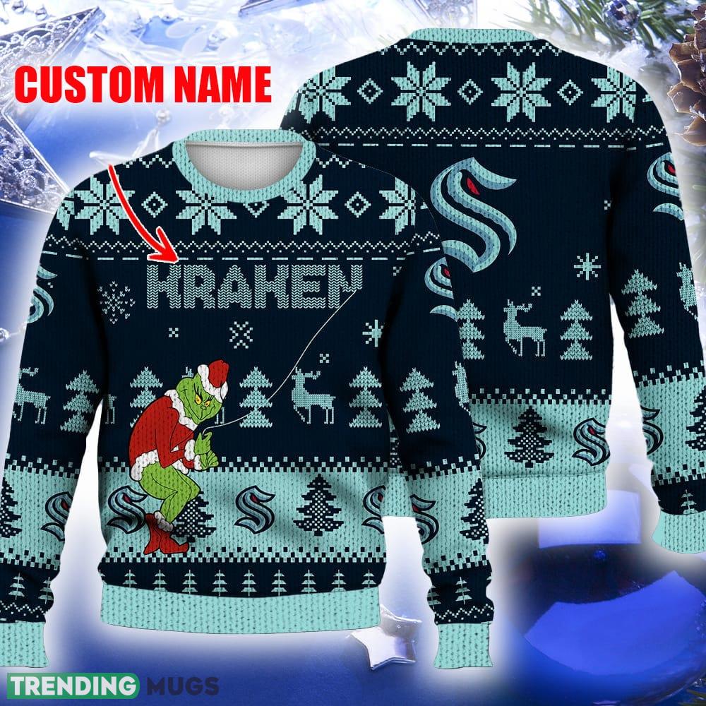 Seattle Kraken Ugly Christmas Sweater Grinch Custom Ice Hockey NHL Gift For Christmas Holidays Custom Name - Seattle Kraken Ugly Christmas Sweater Grinch Custom Ice Hockey NHL Gift For Christmas Holidays Custom Name Seattle Kraken Ugly Christmas Sweater Grinch Custom Ice Hockey NHL Gift For Christmas Holidays Custom Name - Seattle Kraken Ugly Christmas Sweater Grinch Custom Ice Hockey NHL Gift For Christmas Holidays Custom Name