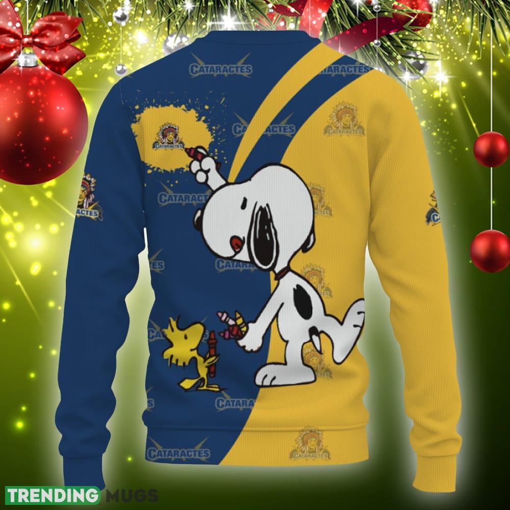 Shawinigan Cataractes Snoopy Cute Heart American Sports Team Knitted Christmas Sweater Gift Holidays 3D Sweater Shawinigan Cataractes Snoopy Cute Heart American Sports Team Knitted Christmas Sweater Gift Holidays 3D Sweater