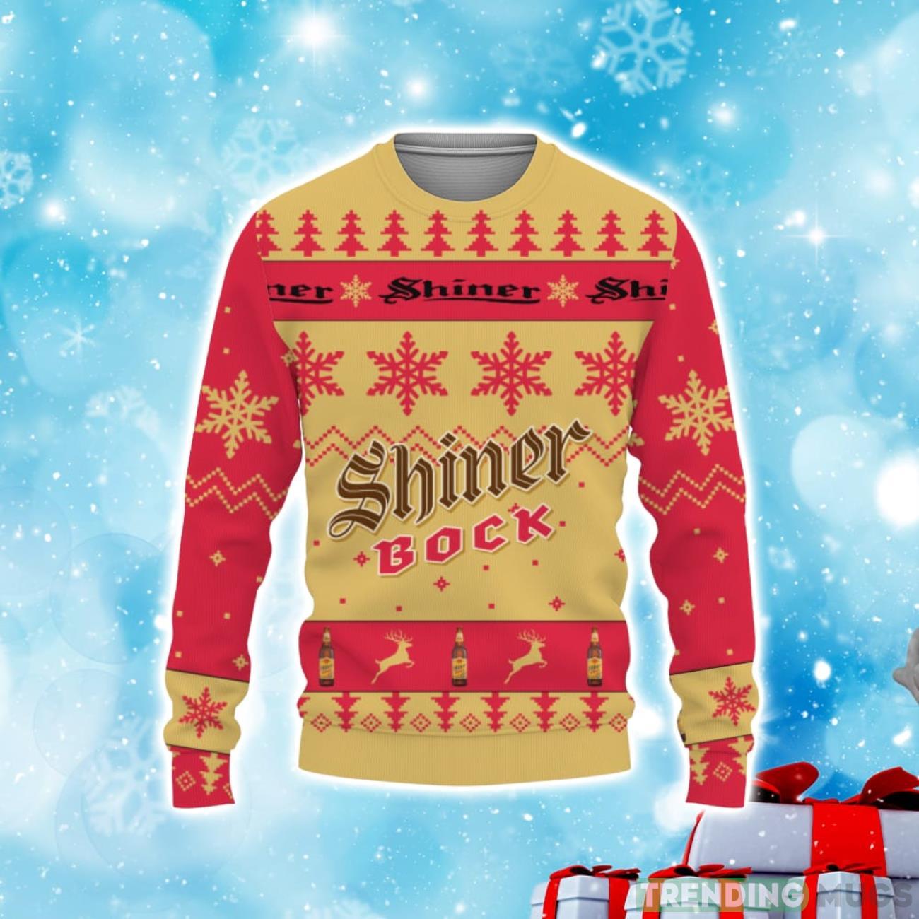 Shiner Bock Beers Merry Christmas Unisex Gift Fan Christmas Sweater Product Photo 1 Shiner Bock Beers Merry Christmas Unisex Gift Fan Christmas Sweater Product Photo 1