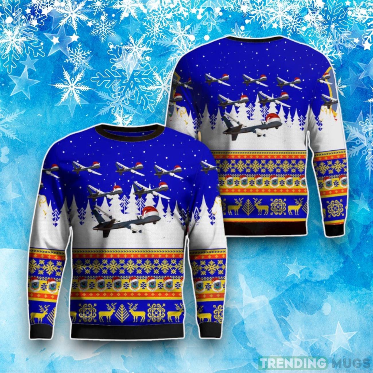 Shop Ohio Air National Guard 178th Wing MQ-9 Reaper Ugly Christmas Sweater Product Photo 1 Shop Ohio Air National Guard 178th Wing MQ-9 Reaper Ugly Christmas Sweater Product Photo 1