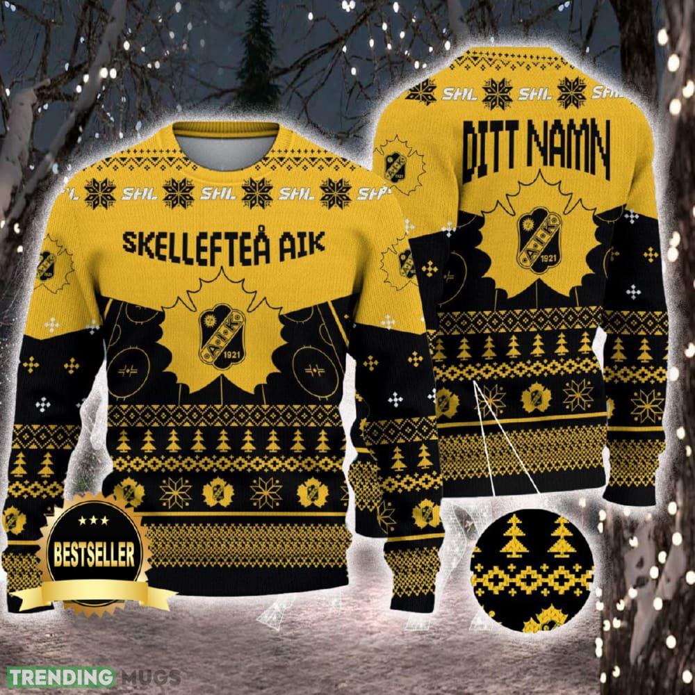 Skelleftea AIK Ugly Christmas Sweater Logo Custom Name Gift Fans - Skelleftea AIK Ugly Christmas Sweater Logo Custom Name Gift Fans Skelleftea AIK Ugly Christmas Sweater Logo Custom Name Gift Fans - Skelleftea AIK Ugly Christmas Sweater Logo Custom Name Gift Fans