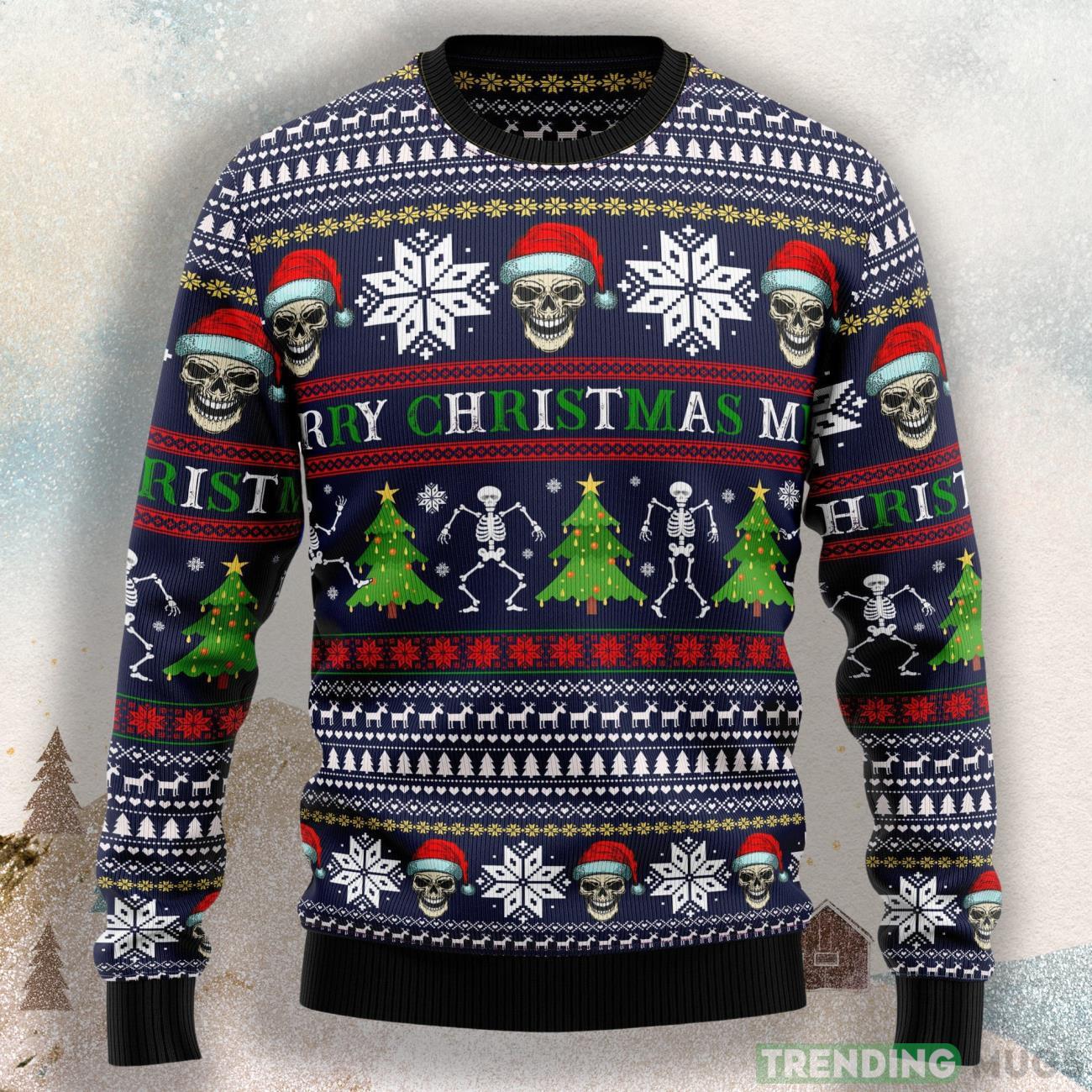 Skull Christmas Ugly Christmas Sweater For Men & Women Product Photo 1 Skull Christmas Ugly Christmas Sweater For Men & Women Product Photo 1