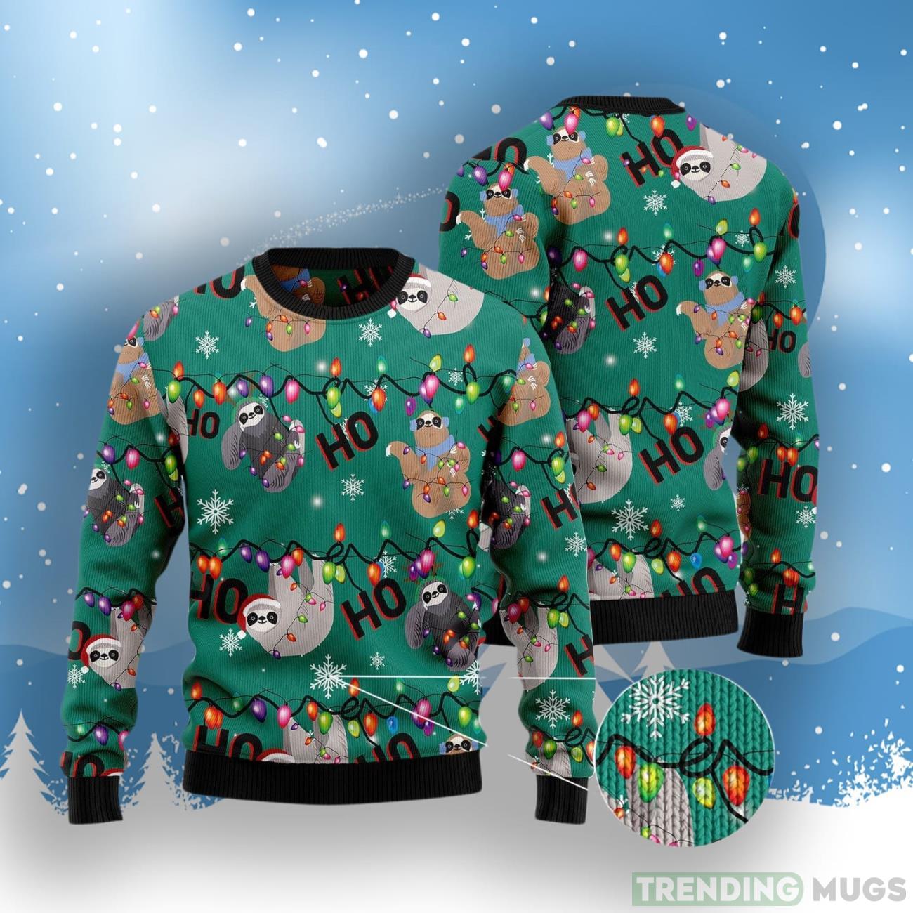 Sloth Hohoho Ugly Christmas Sweater 3D Sweater Sloth Hohoho Ugly Christmas Sweater 3D Sweater