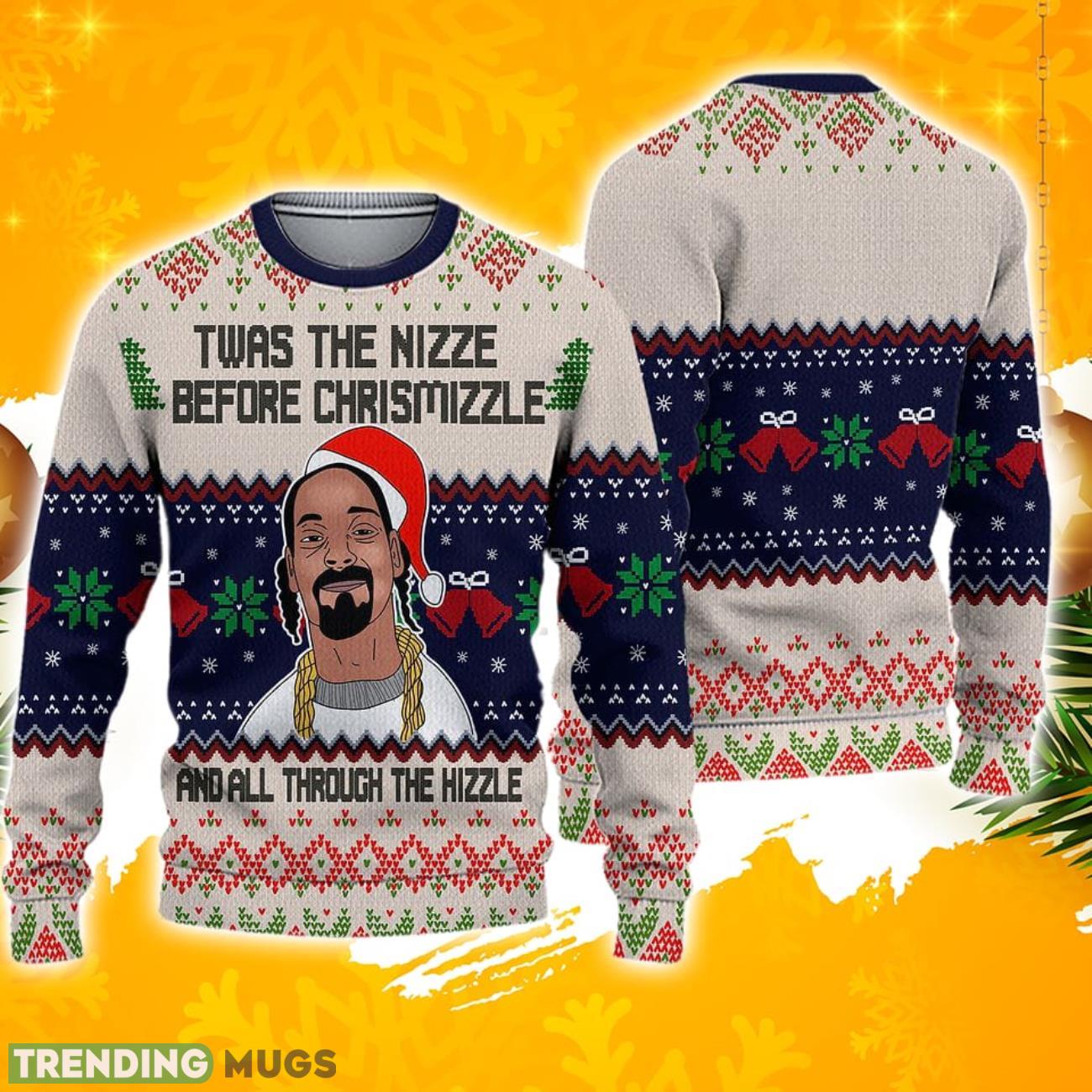 Snoop Dogg Twas The Nizzle Before Chrismizzle Ugly Christmas Sweater Product Photo 1 Snoop Dogg Twas The Nizzle Before Chrismizzle Ugly Christmas Sweater Product Photo 1