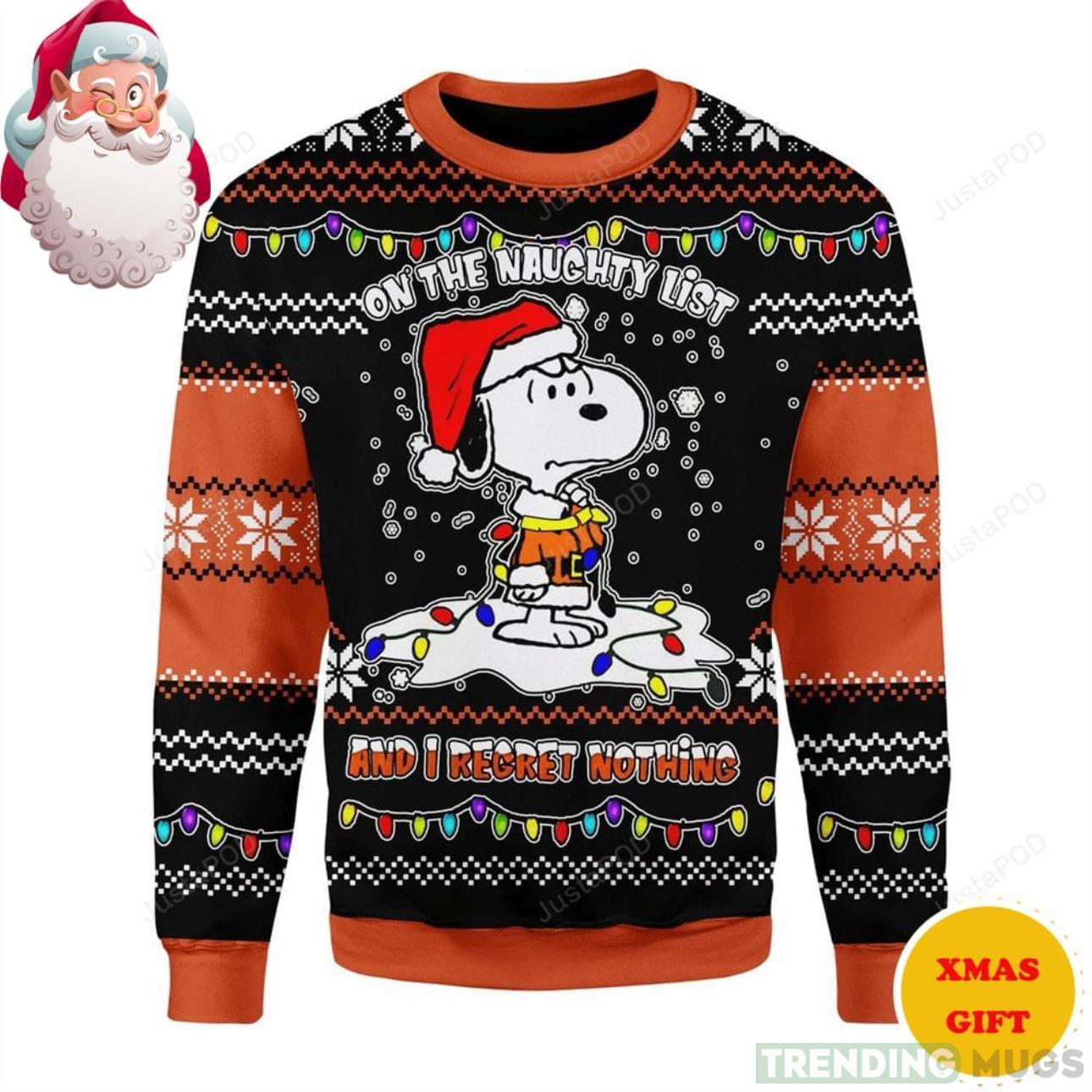 Snoopy I Regret Nothing Christmas AOP Sweater Product Photo 1 Snoopy I Regret Nothing Christmas AOP Sweater Product Photo 1