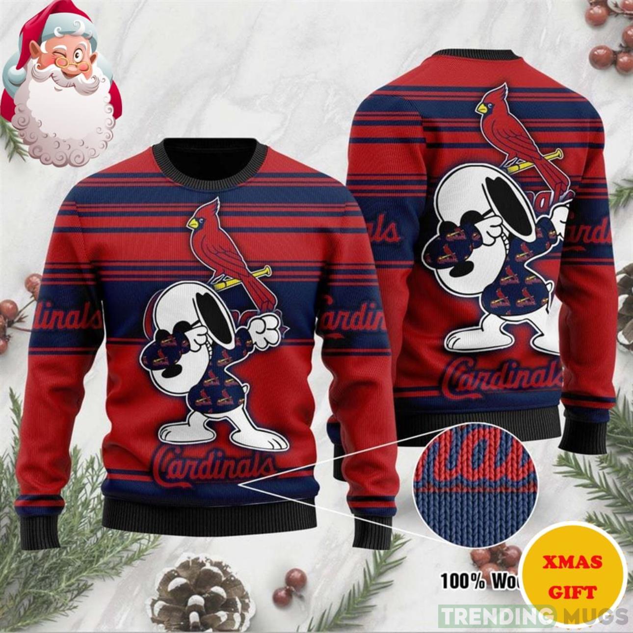 Snoopy Love St Louis Cardinals Fans Christmas AOP Sweater Product Photo 1 Snoopy Love St Louis Cardinals Fans Christmas AOP Sweater Product Photo 1