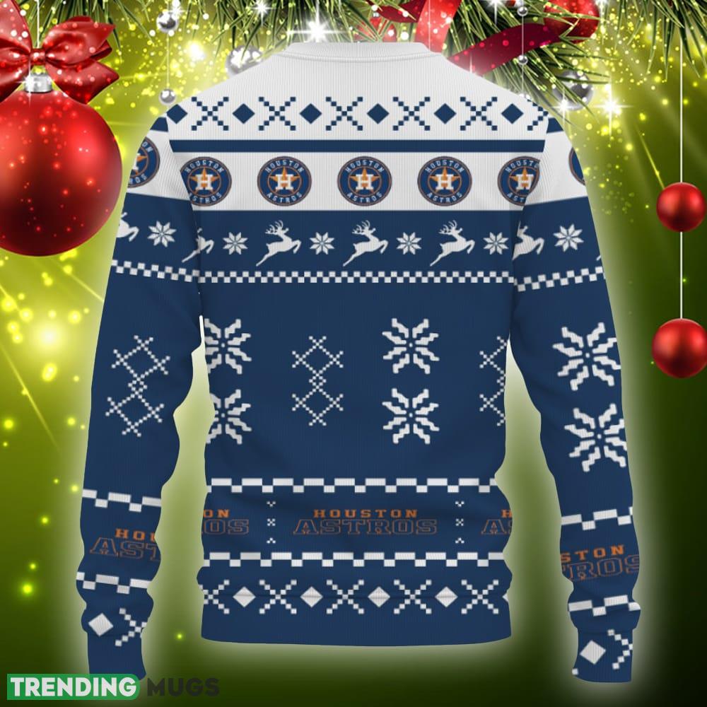 Snow Santa Pattern Logo Houston Astros Christmas Tree Knitted Xmas Sweater Gift Holidays 3D Sweater Snow Santa Pattern Logo Houston Astros Christmas Tree Knitted Xmas Sweater Gift Holidays 3D Sweater