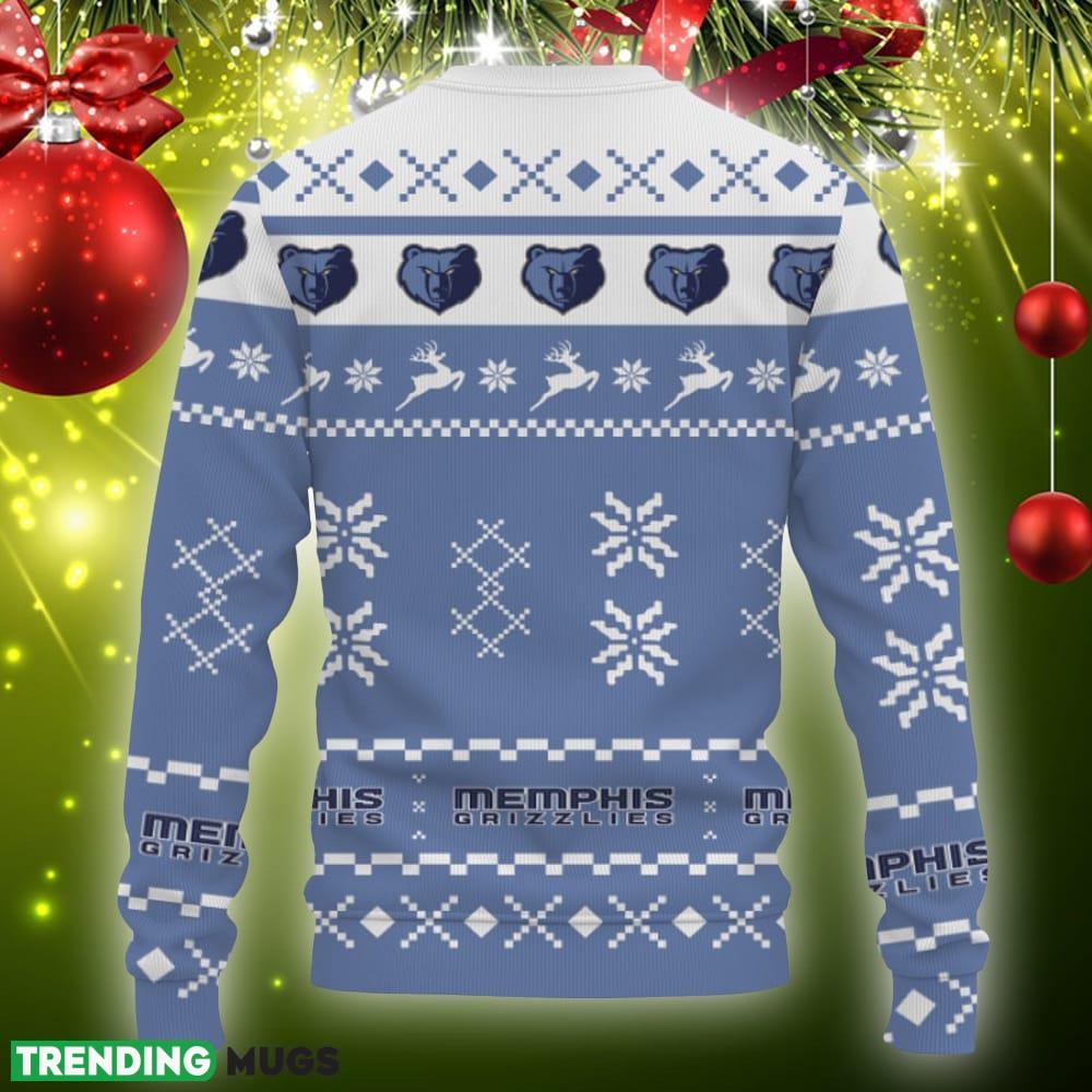 Snow Santa Pattern Logo Memphis Grizzlies Christmas Tree Knitted Christmas Sweater Gift Holidays 3D Sweater Snow Santa Pattern Logo Memphis Grizzlies Christmas Tree Knitted Christmas Sweater Gift Holidays 3D Sweater