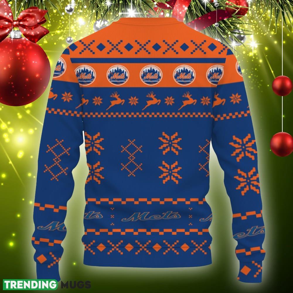 Snow Santa Pattern Logo New York Mets Christmas Tree Knitted Christmas Sweater Gift Holidays 3D Sweater Snow Santa Pattern Logo New York Mets Christmas Tree Knitted Christmas Sweater Gift Holidays 3D Sweater