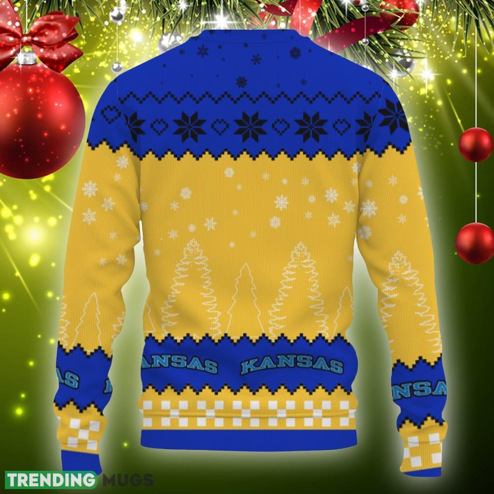 Snow Team Logo Kansas Jayhawks Gifts For Fan Christmas Tree Knitted Christmas 3D Sweater Gift Holidays 3D Sweater Snow Team Logo Kansas Jayhawks Gifts For Fan Christmas Tree Knitted Christmas 3D Sweater Gift Holidays 3D Sweater