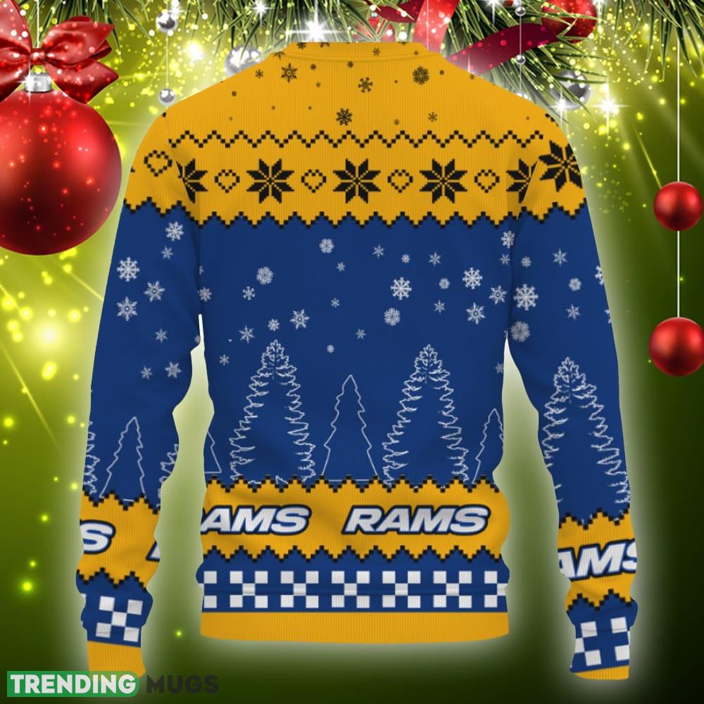 Snow Team Logo Los Angeles Rams Gifts For Fan Christmas Tree Knitted Christmas 3D Sweater Gift Holidays 3D Sweater Snow Team Logo Los Angeles Rams Gifts For Fan Christmas Tree Knitted Christmas 3D Sweater Gift Holidays 3D Sweater