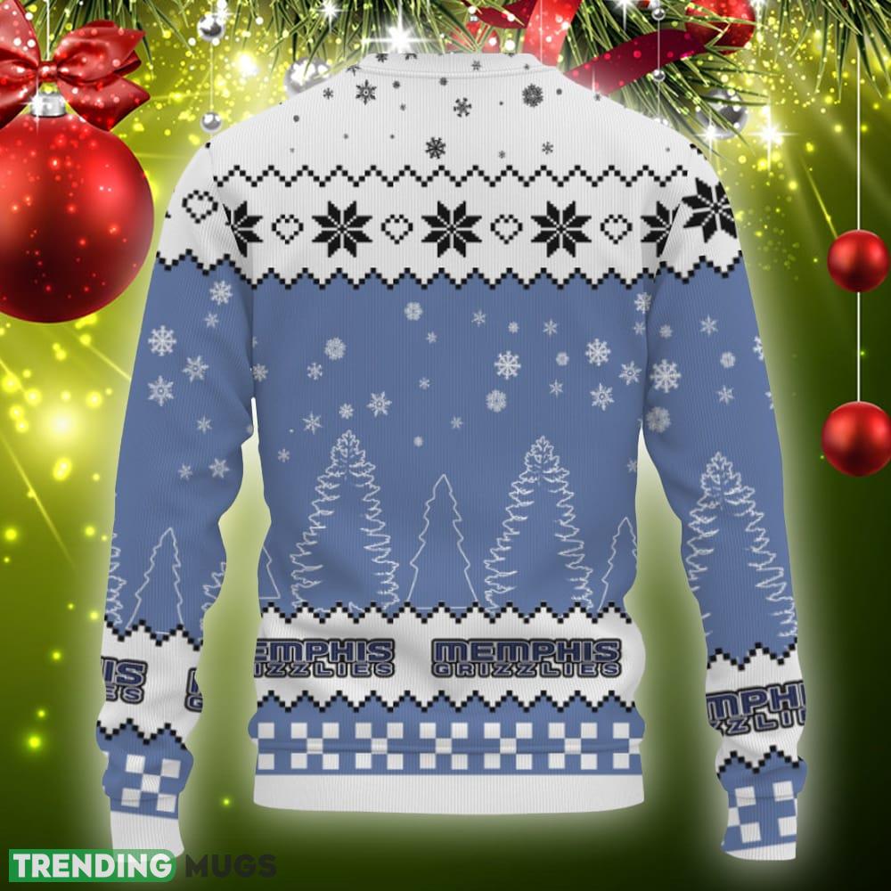 Snow Team Logo Memphis Grizzlies Gifts For Fan Christmas Tree Ugly Xmas Sweater AOP Gift Holidays 3D Sweater Snow Team Logo Memphis Grizzlies Gifts For Fan Christmas Tree Ugly Xmas Sweater AOP Gift Holidays 3D Sweater