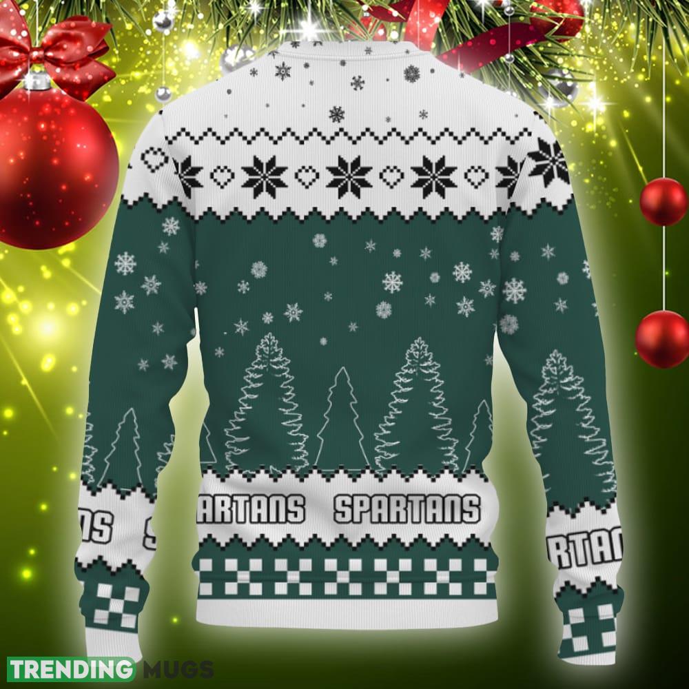 Snow Team Logo Michigan State Spartans Gifts For Fan Christmas Tree Knitted Christmas 3D Sweater 3D Sweater Snow Team Logo Michigan State Spartans Gifts For Fan Christmas Tree Knitted Christmas 3D Sweater 3D Sweater