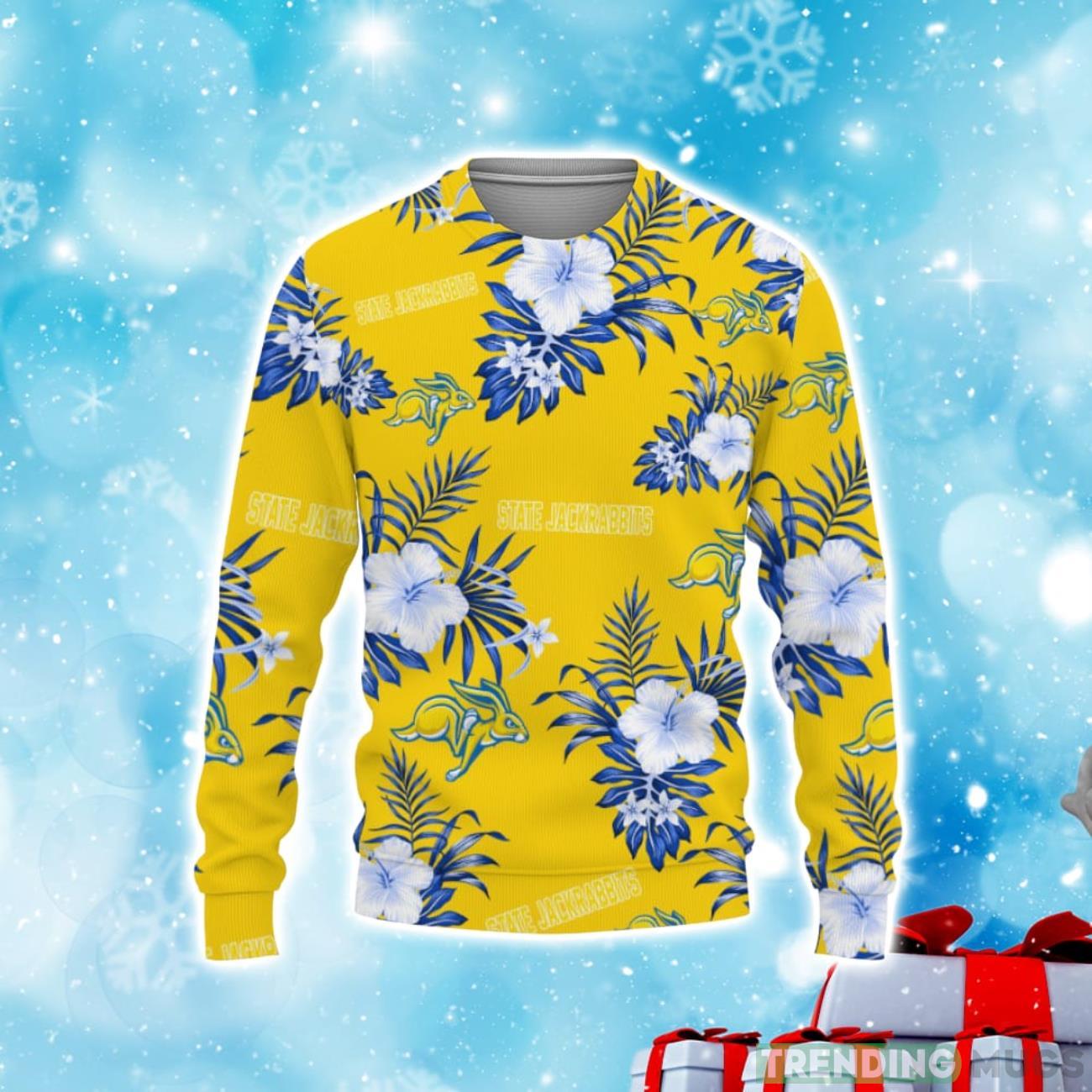 South Dakota State Jackrabbits Tropical Hawaii Sport Hawaiian Christmas Sweater Product Photo 1 South Dakota State Jackrabbits Tropical Hawaii Sport Hawaiian Christmas Sweater Product Photo 1