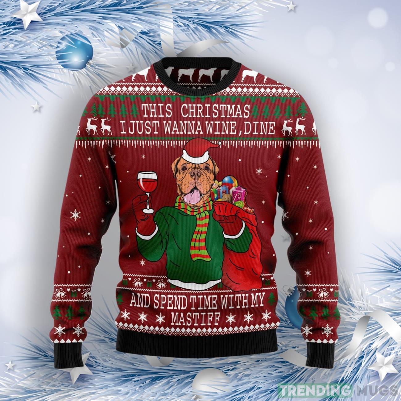 Spend Time With My Mastiff Ugly Christmas Sweater Product Photo 1 Spend Time With My Mastiff Ugly Christmas Sweater Product Photo 1