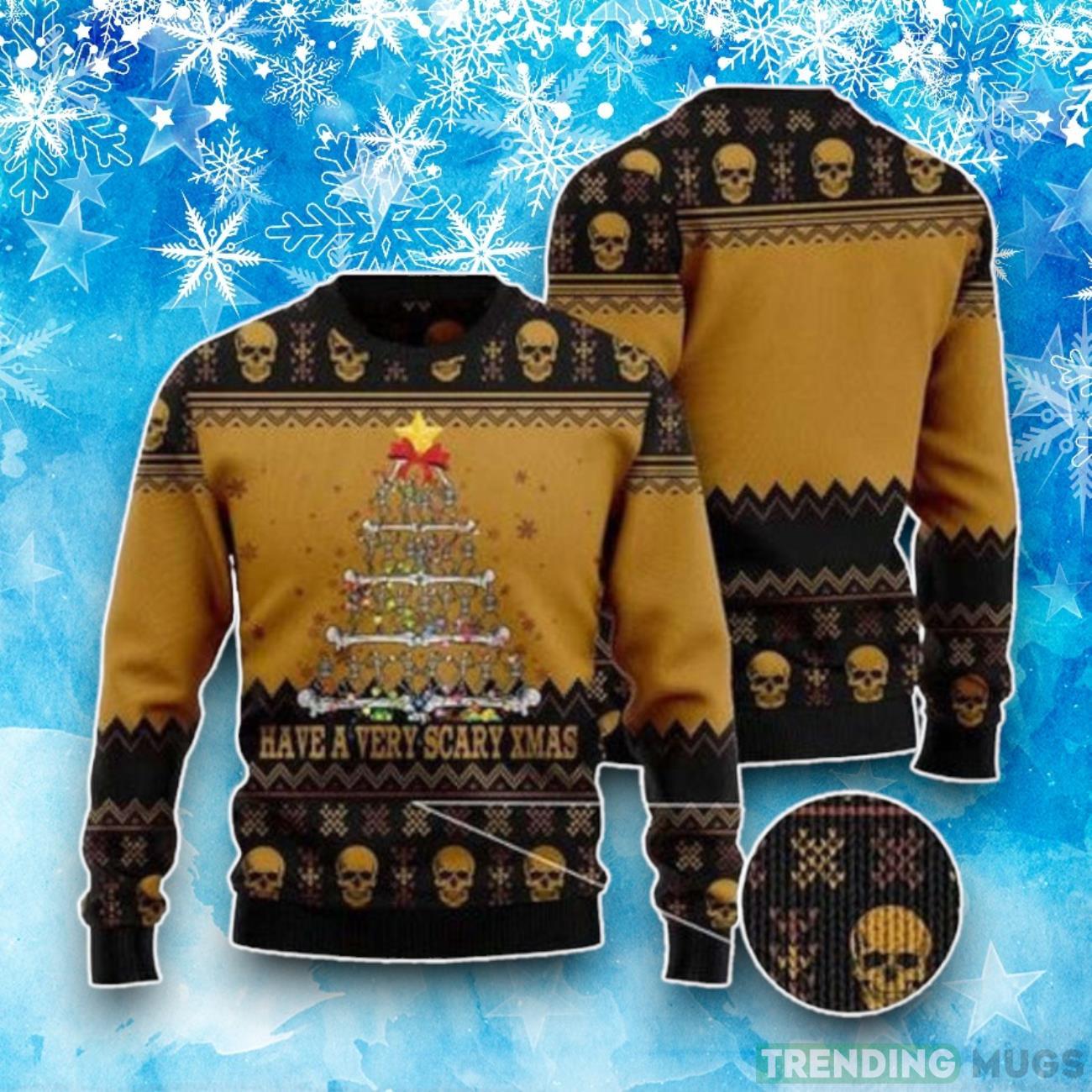 Spookily Festive Skull Ugly Christmas Sweate Product Photo 1 Spookily Festive Skull Ugly Christmas Sweate Product Photo 1