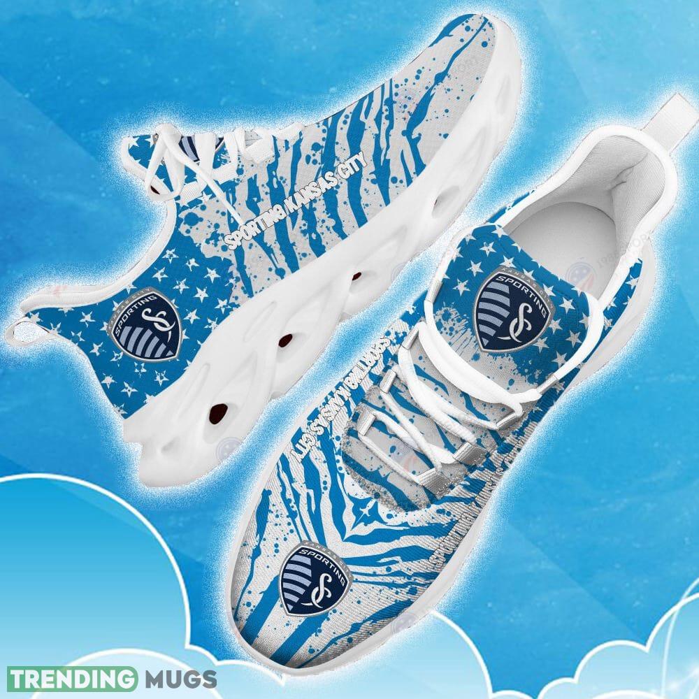 Sporting Kansas City Blue New Chunky Shoes Camo Logo Printed For Men And Women Gift Fans Max Soul Sneakers - Sporting Kansas City Clunky Sneakers Photo 17