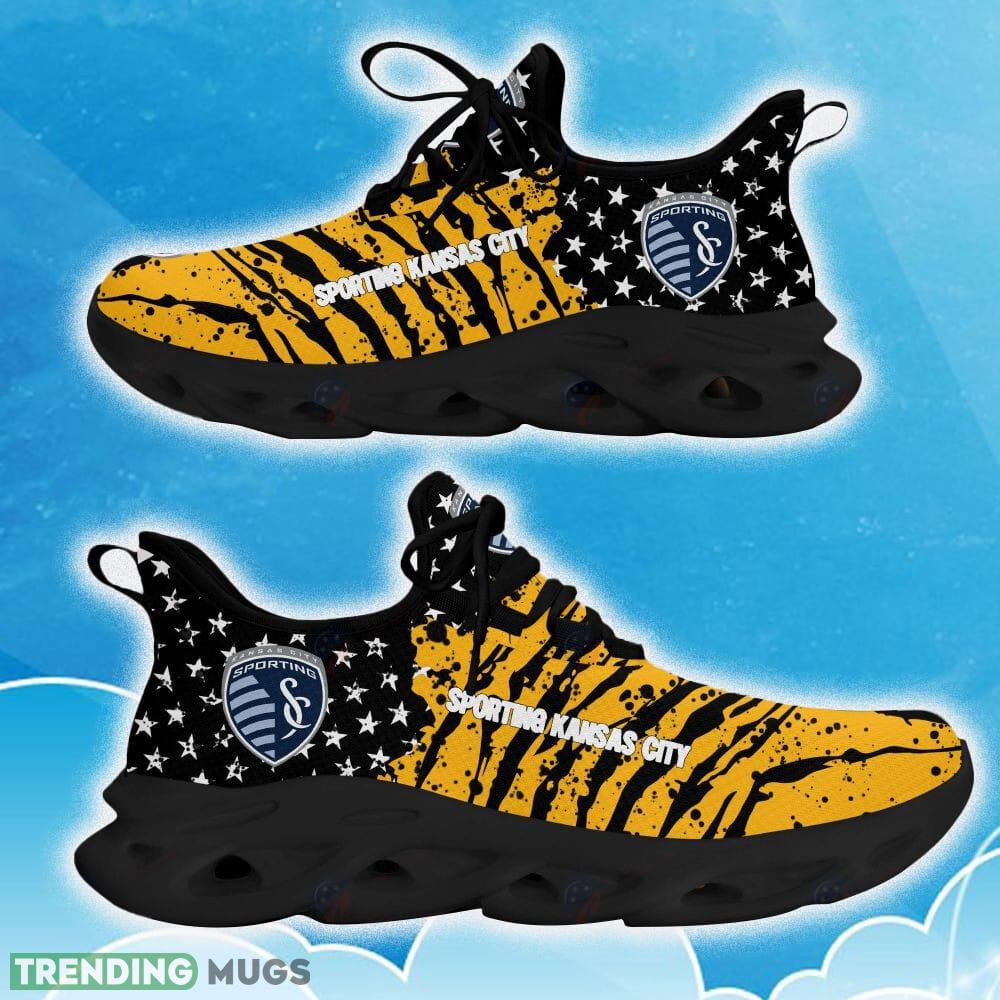 Sporting Kansas City Yellow New Chunky Shoes Camo Logo Printed For Men And Women Gift Fans Max Soul Sneakers Max Soul Sporting Kansas City Yellow New Chunky Shoes Camo Logo Printed For Men And Women Gift Fans Max Soul Sneakers Max Soul