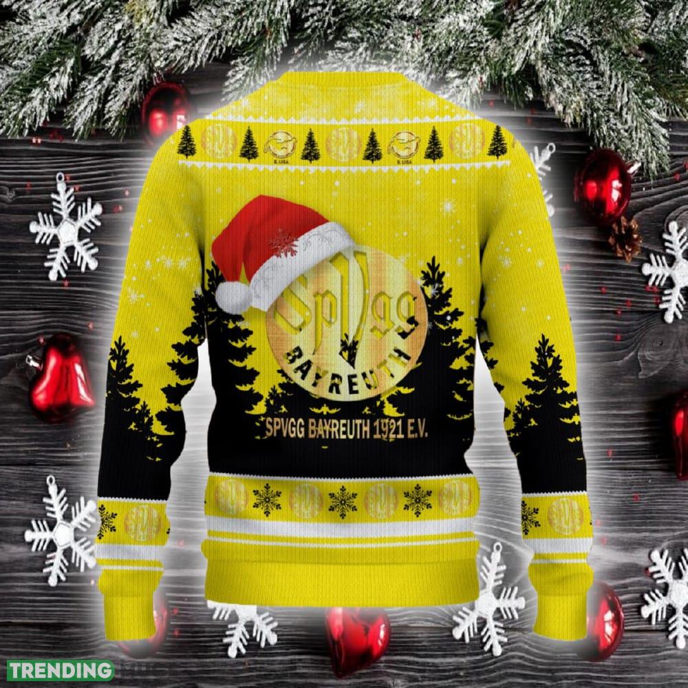 SpVgg Bayreuth 1921 eV Ugly Christmas Sweater Santa Hat Logo Trending Christmas Gift For Fans 3D Sweater SpVgg Bayreuth 1921 eV Ugly Christmas Sweater Santa Hat Logo Trending Christmas Gift For Fans 3D Sweater