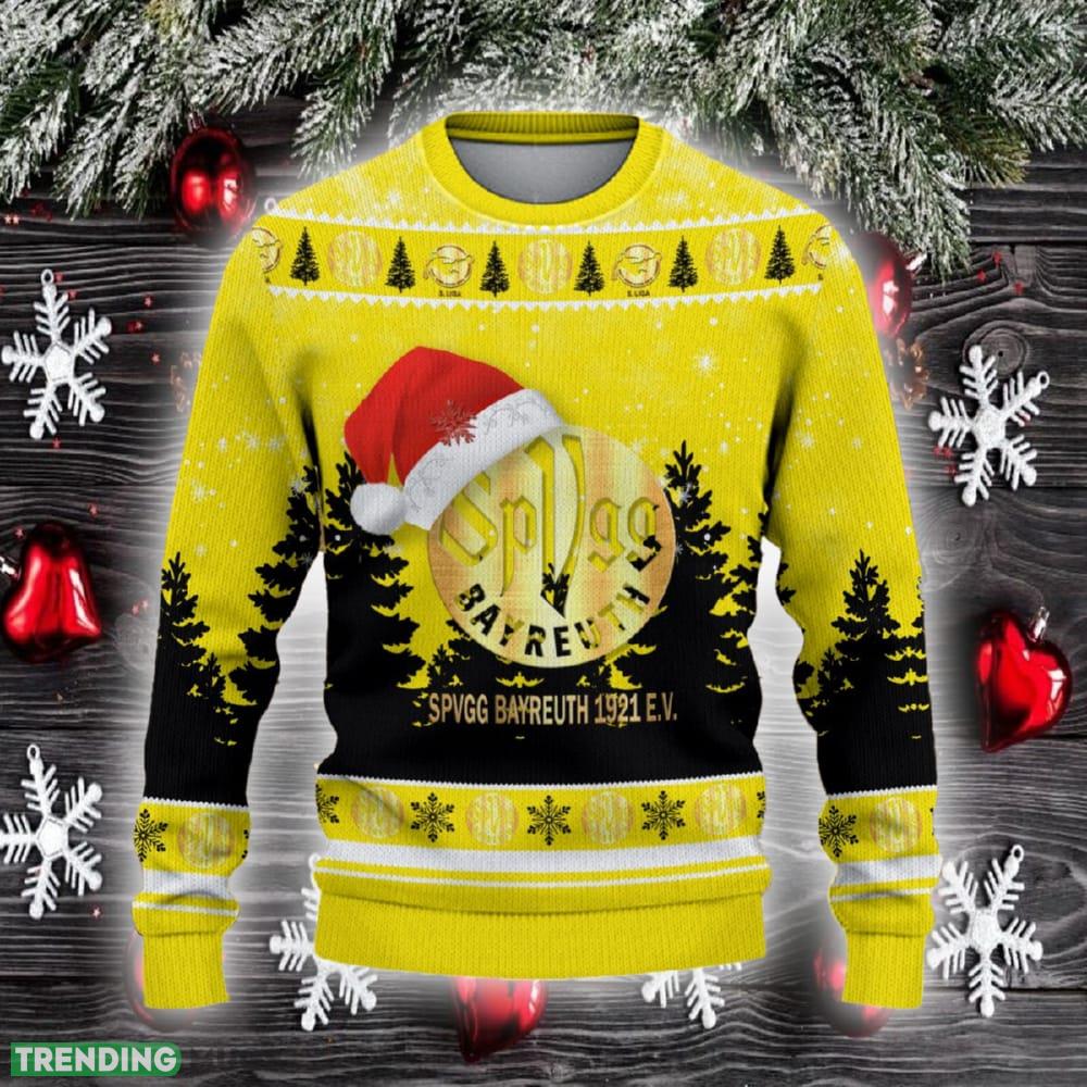 SpVgg Bayreuth 1921 eV Ugly Christmas Sweater Santa Hat Logo Trending Christmas Gift For Fans - SpVgg Bayreuth 1921 eV Ugly Christmas Sweater_2 SpVgg Bayreuth 1921 eV Ugly Christmas Sweater Santa Hat Logo Trending Christmas Gift For Fans - SpVgg Bayreuth 1921 eV Ugly Christmas Sweater_2