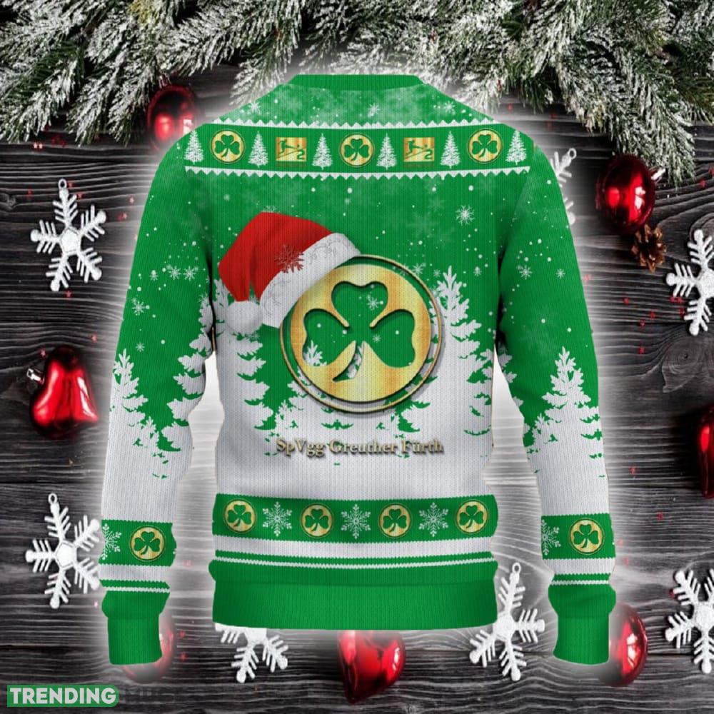 SpVgg Greuther Furth Ugly Christmas Sweater Santa Hat Logo Trending Christmas Gift For Fans 3D Sweater SpVgg Greuther Furth Ugly Christmas Sweater Santa Hat Logo Trending Christmas Gift For Fans 3D Sweater